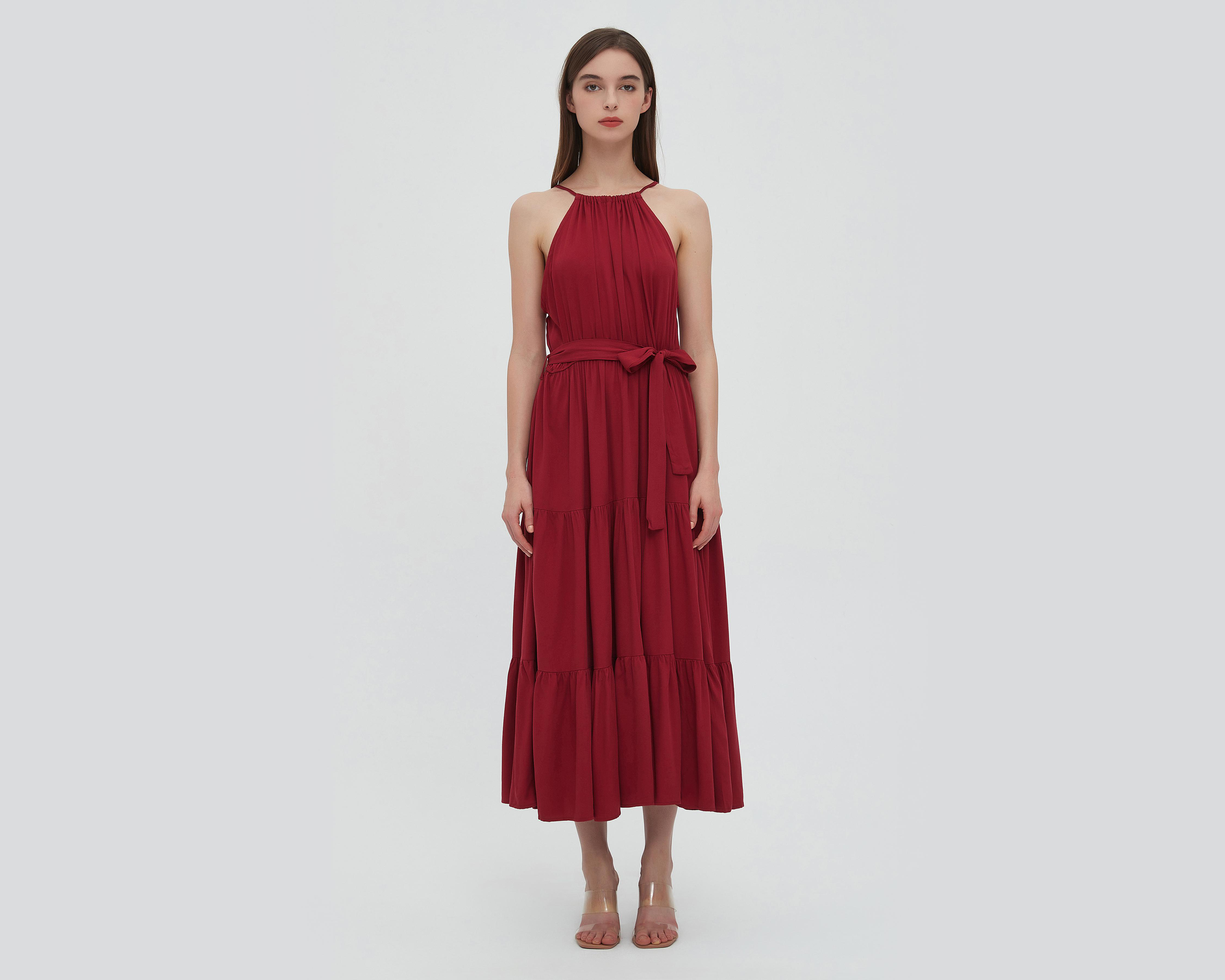 Foto 1 | Vestido Sahara Casual Midi Cuello Halter