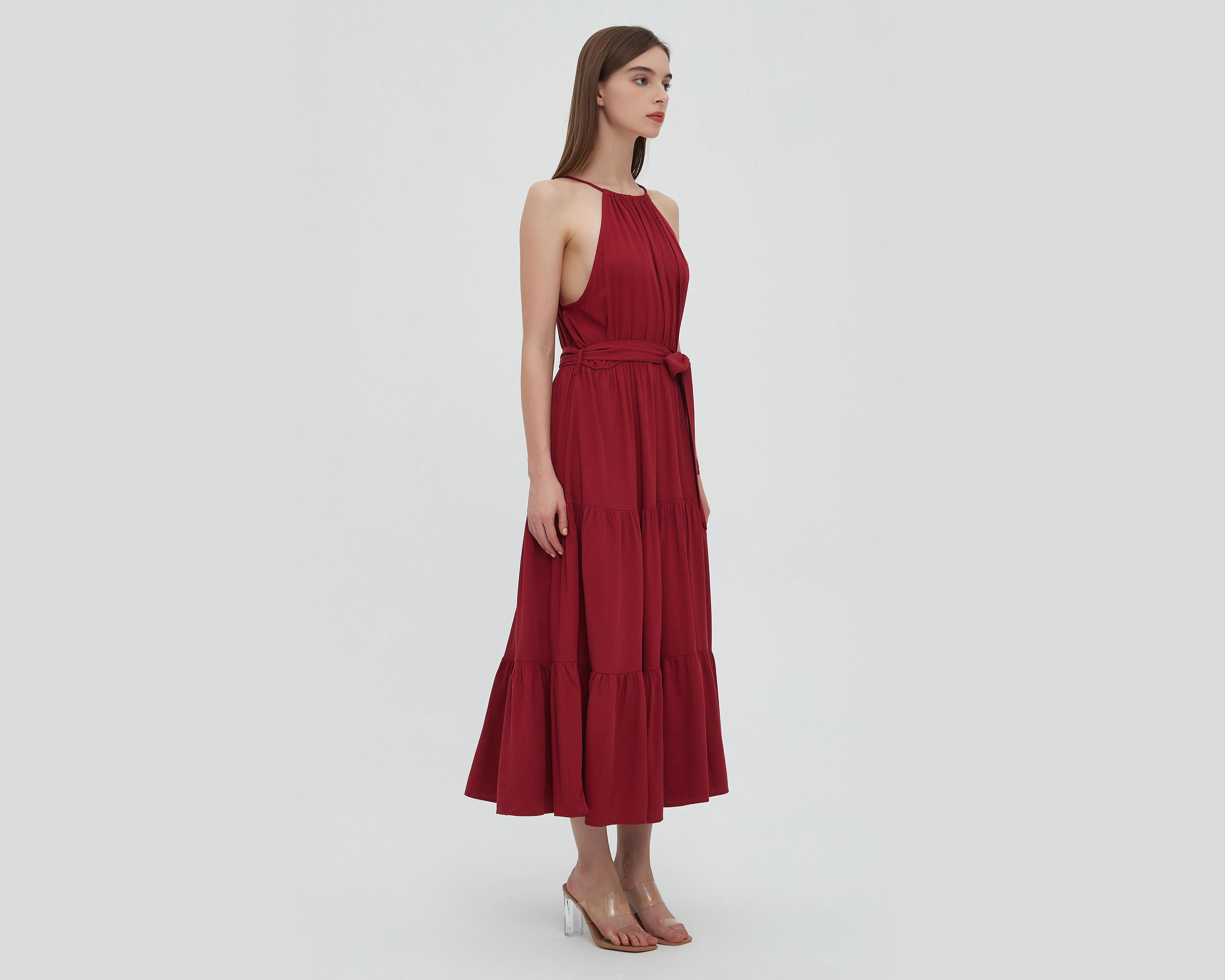 Foto 2 | Vestido Sahara Casual Midi Cuello Halter