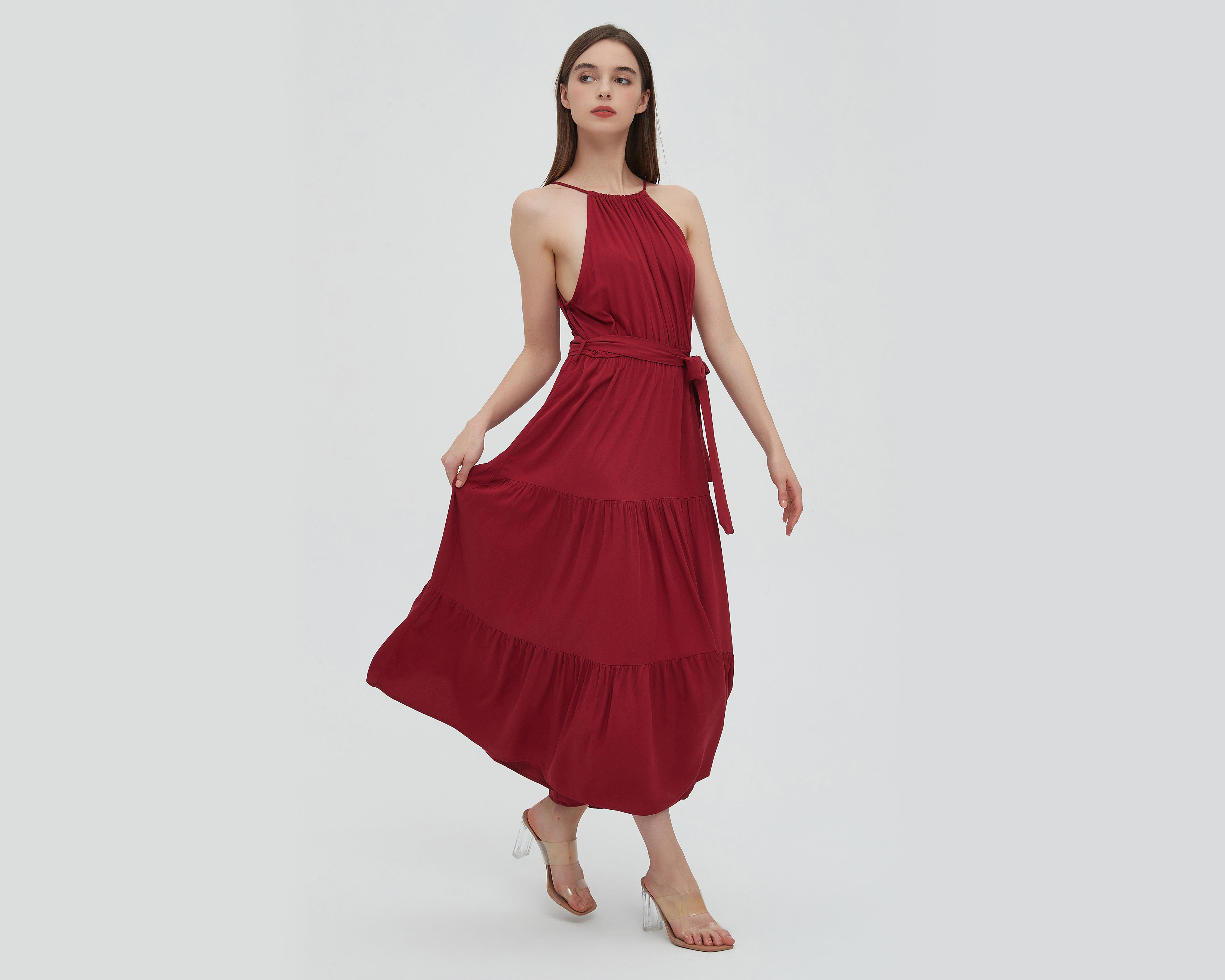 Foto 3 | Vestido Sahara Casual Midi Cuello Halter