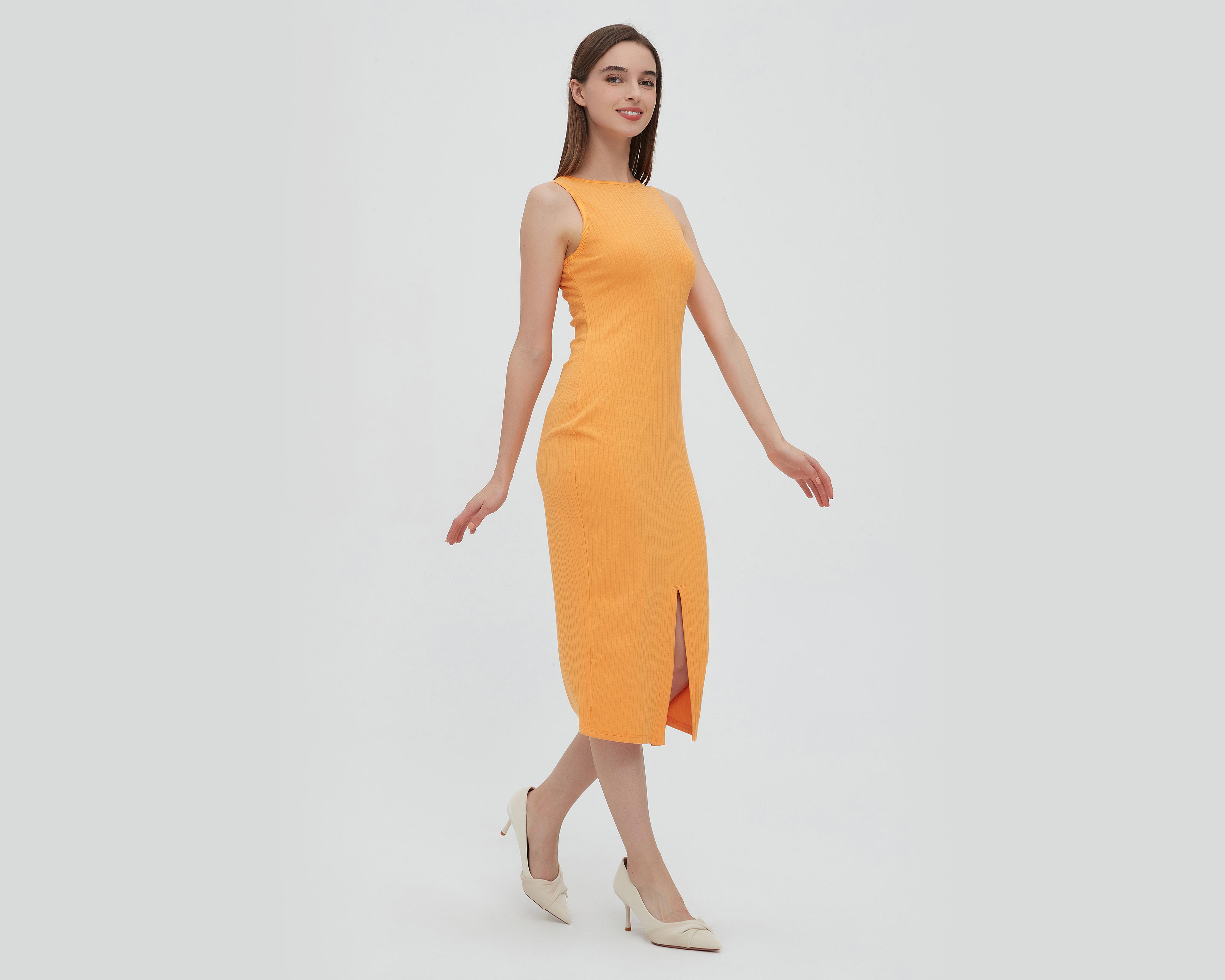 Foto 3 pulgar | Vestido Sahara Casual Midi sin Mangas