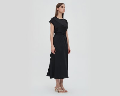 Foto 2 | Vestido Sahara Casual Midi Negro