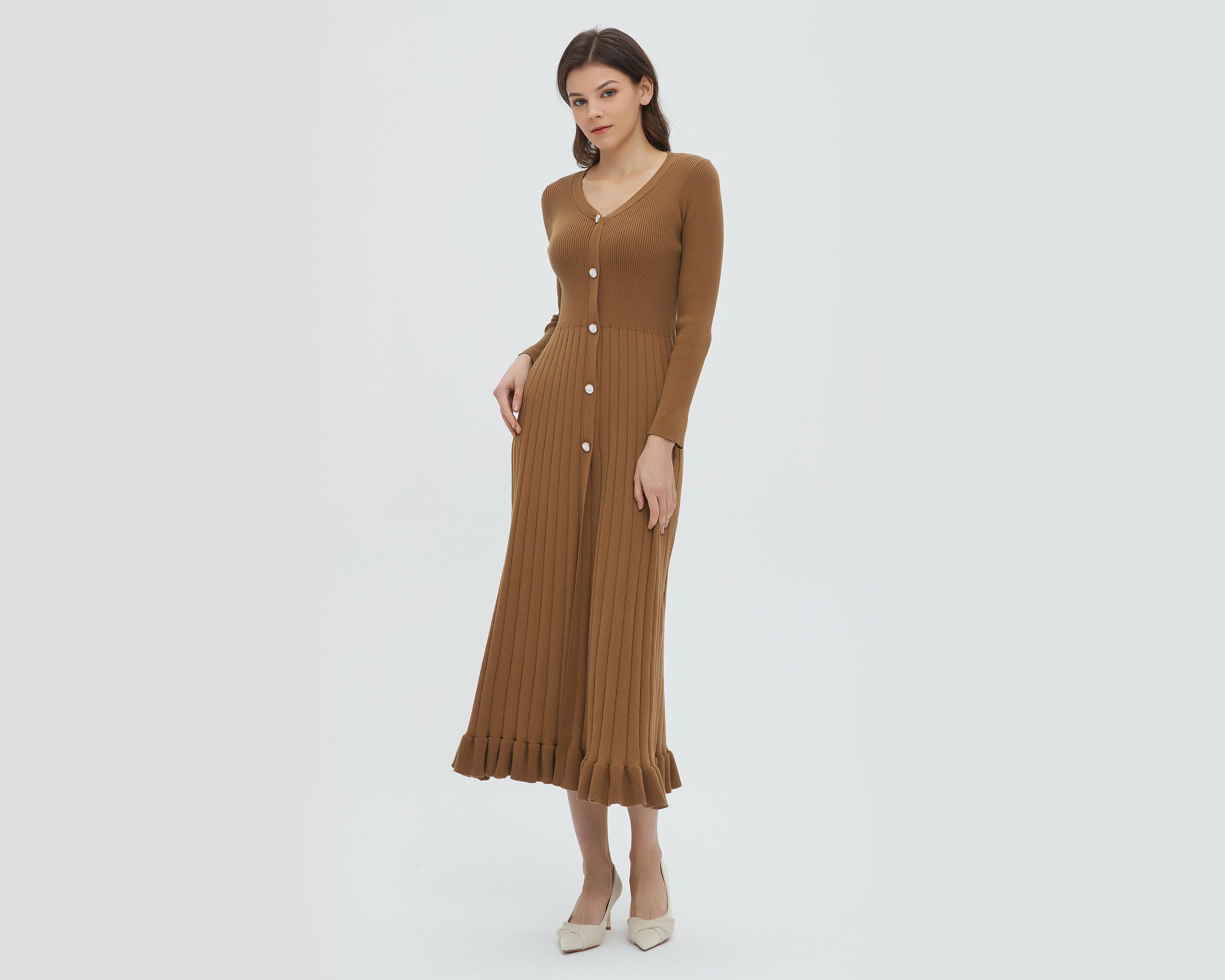 Foto 2 | Vestido Sahara Casual Midi Manga Larga