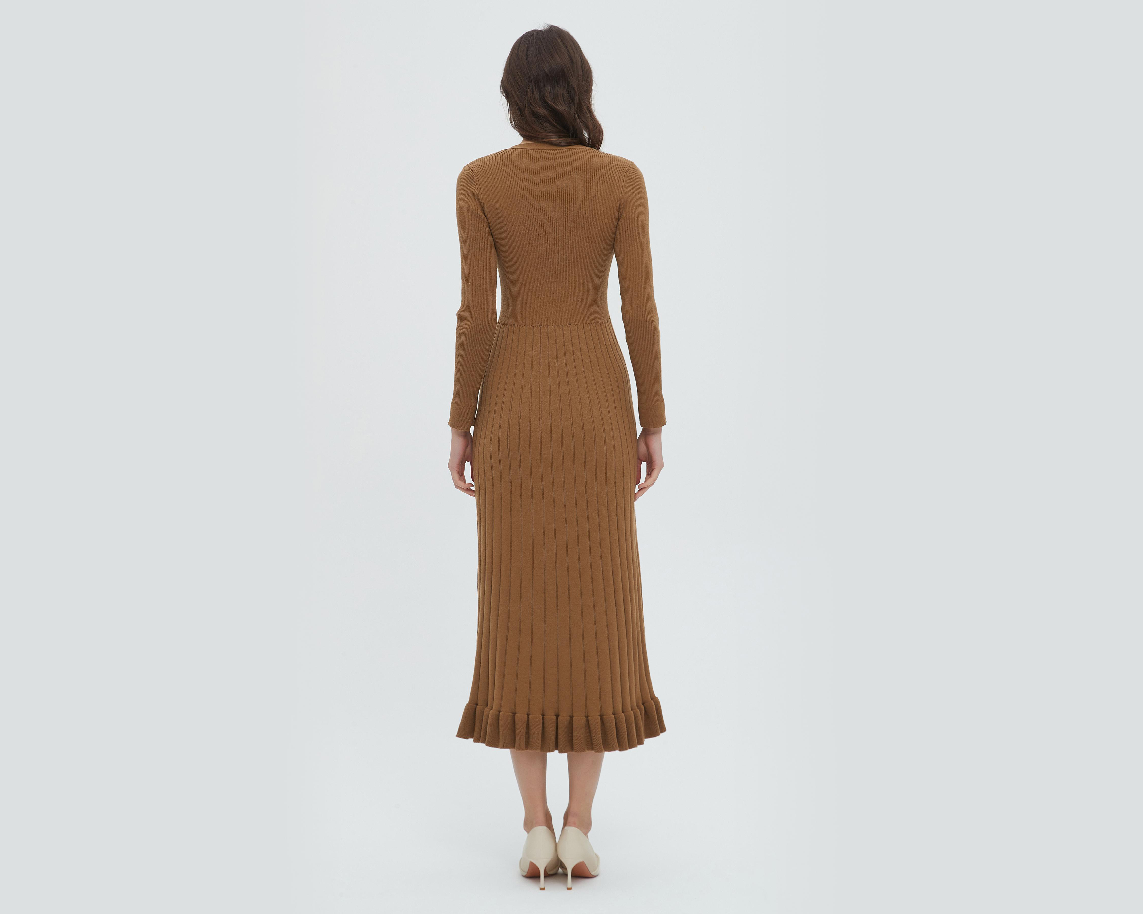Foto 5 pulgar | Vestido Sahara Casual Midi Manga Larga