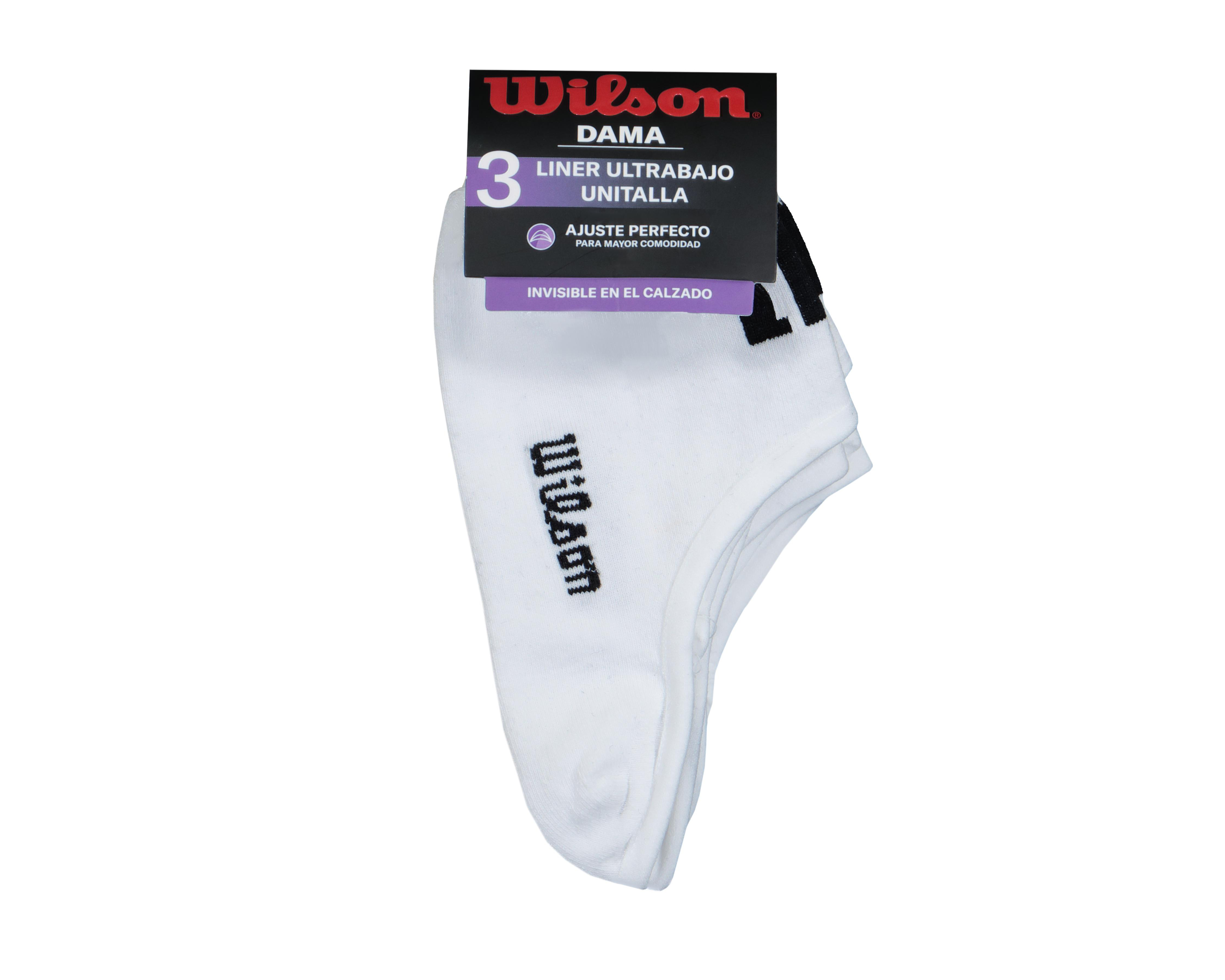 Foto 4 pulgar | Calcetas Deportivas Invisibles Wilson para Mujer 3 Pares