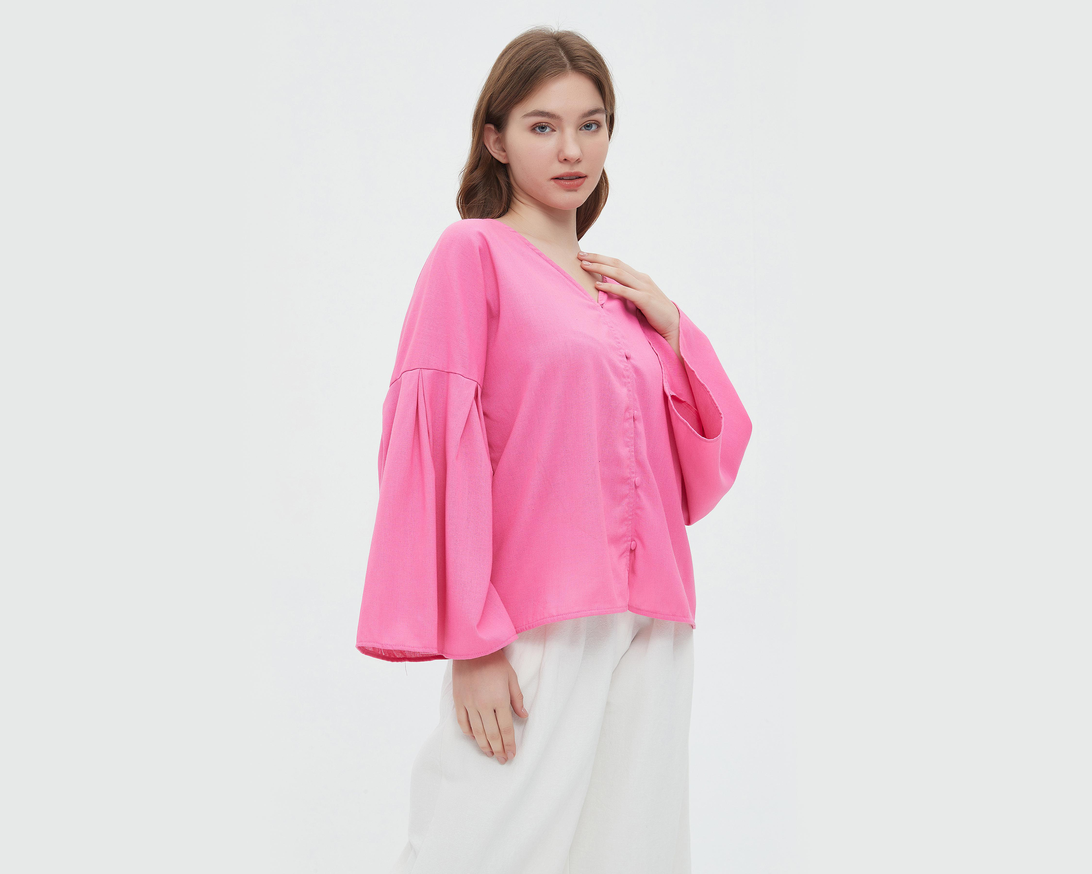 Foto 2 | Blusa Sahara Manga Larga Rosa