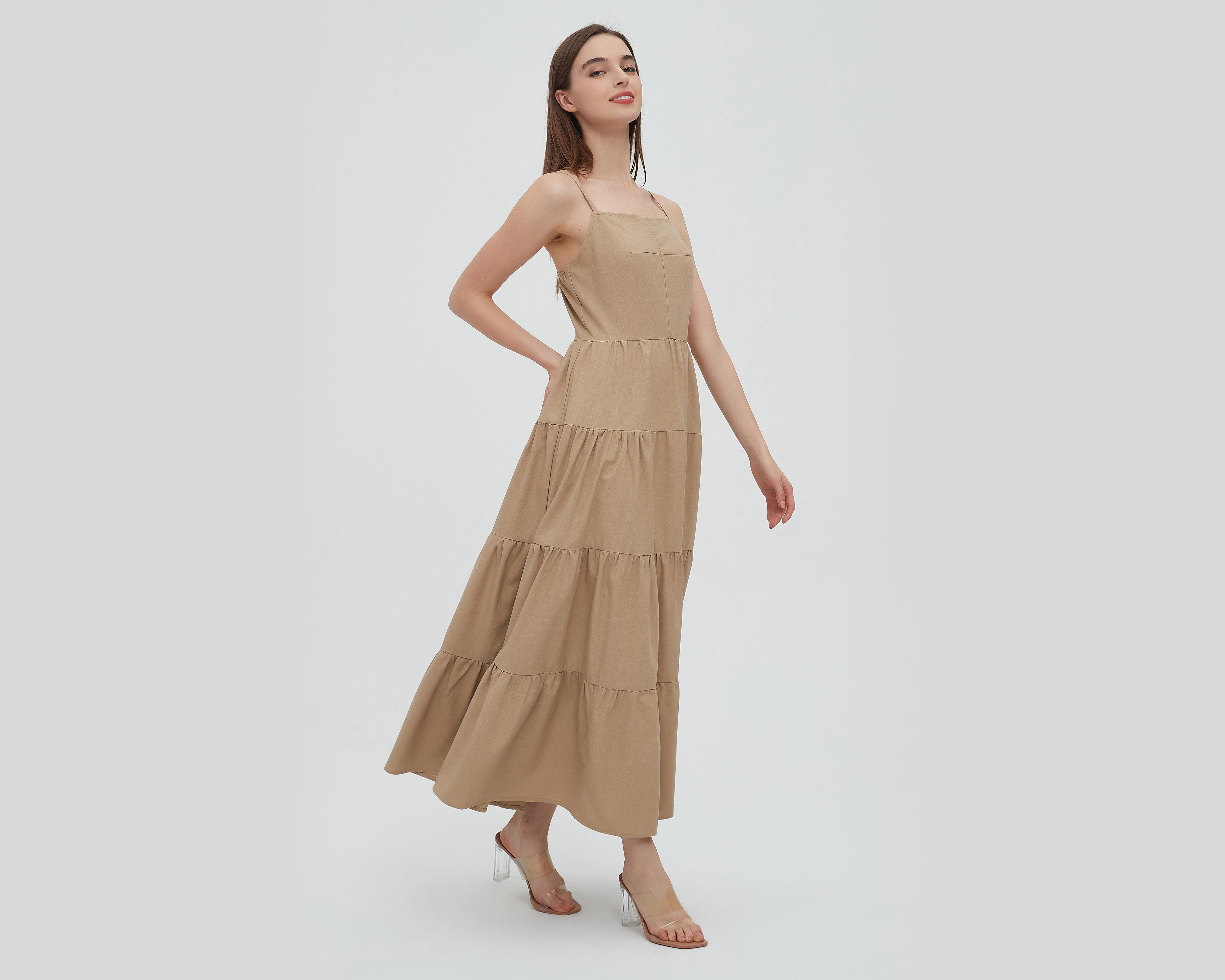 Foto 4 | Vestido Sahara Casual Largo de Tirantes