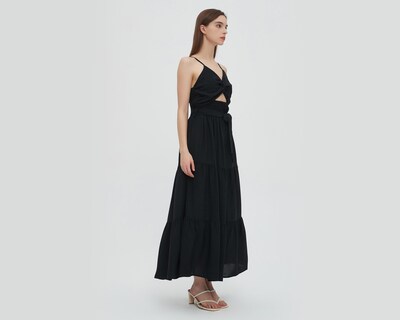 Foto 2 | Vestido Sahara Casual Largo de Tirantes con Abertura en Escote