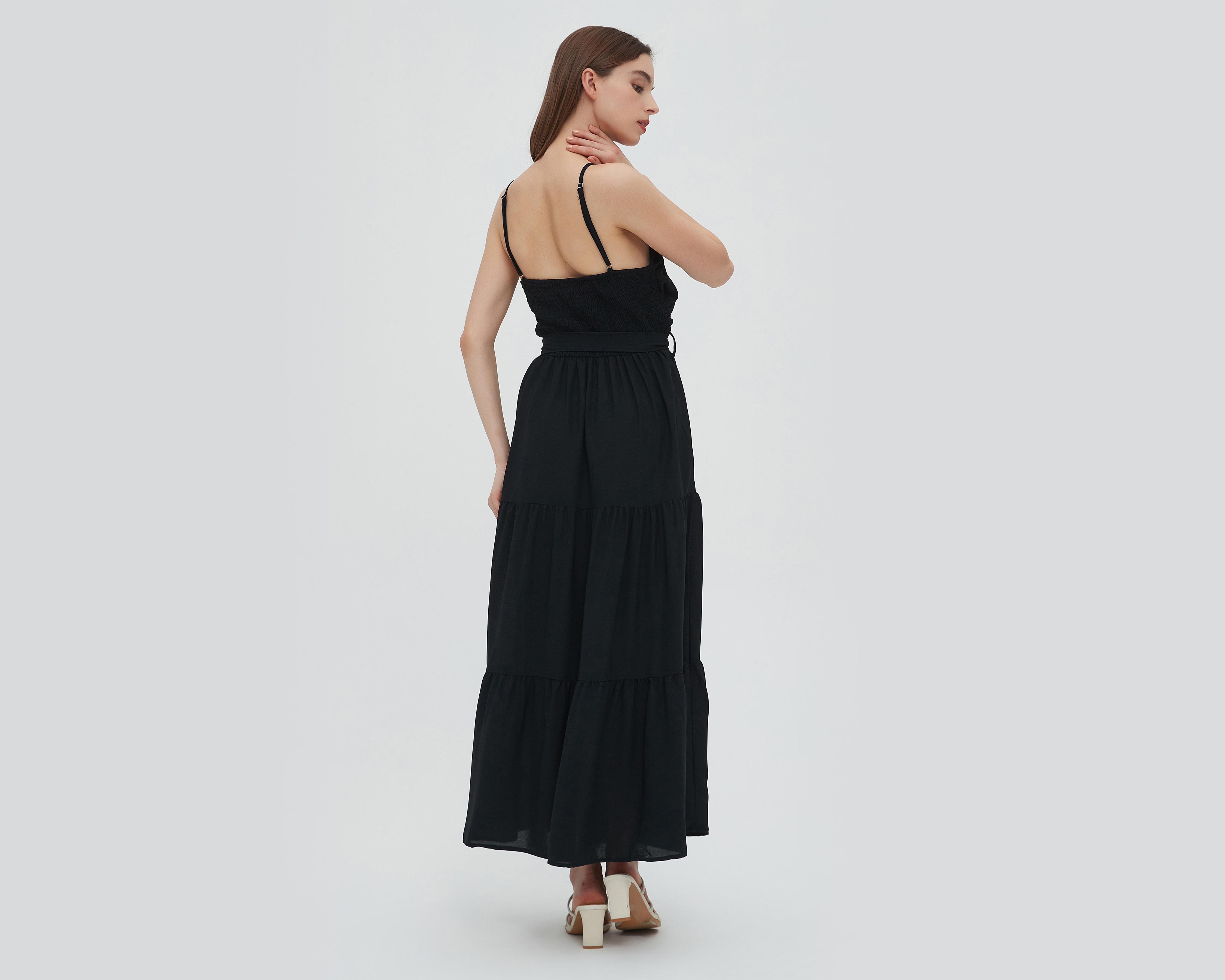 Foto 4 | Vestido Sahara Casual Largo de Tirantes con Abertura en Escote
