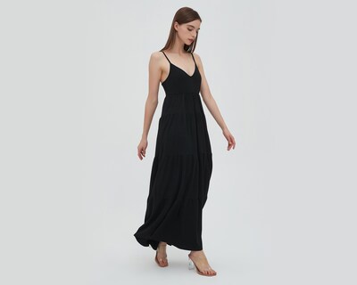 Foto 2 | Vestido Sahara Casual Largo de Tirantes con Escote V