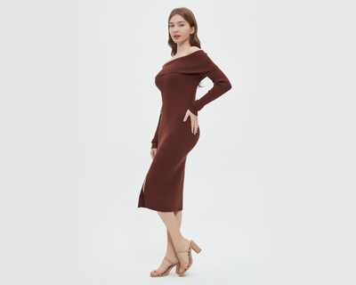 Foto 4 | Vestido Sahara Casual con Hombros Descubiertos y Abertura