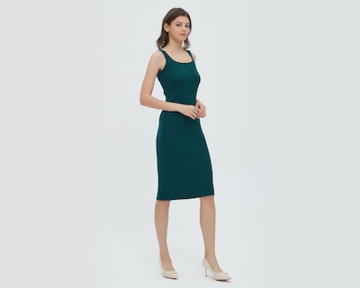 Foto 2 | Vestido Sahara Casual Verde sin Manga con Abertura