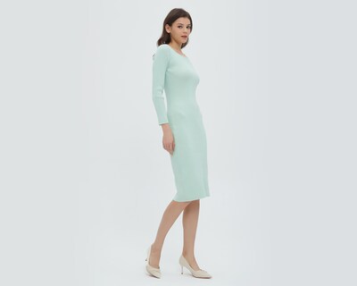 Foto 4 | Vestido Sahara Casual Menta con Manga Larga
