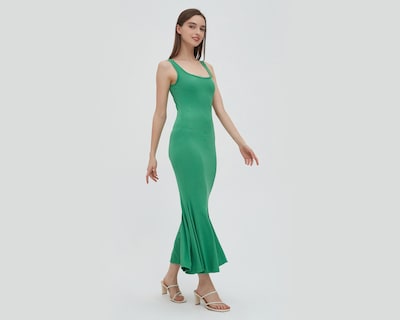 Foto 4 | Vestido Sahara Casual Verde Largo sin Manga