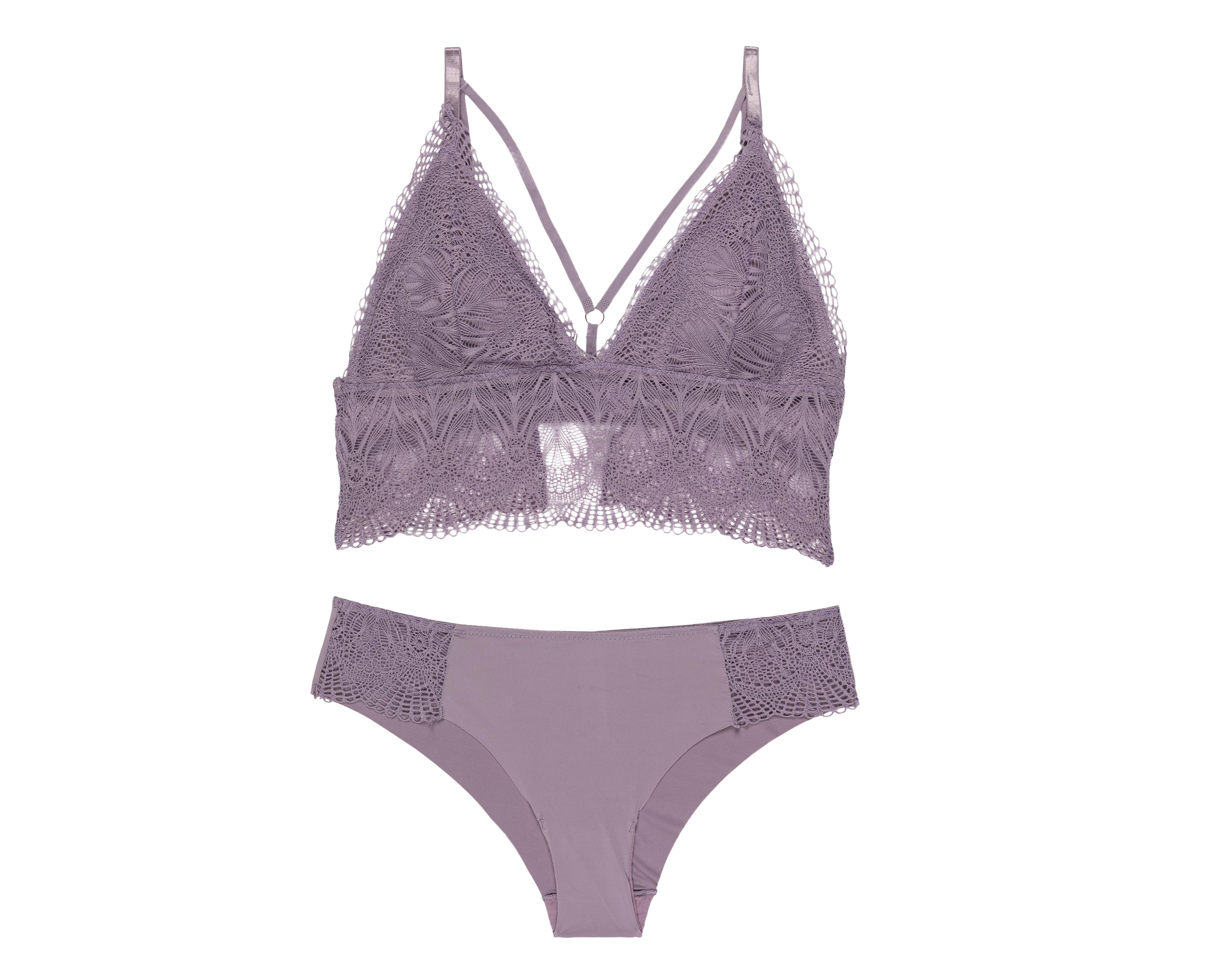 Foto 4 | Coordinado de Encaje Carnival Copa Completa para Mujer 2 Pack
