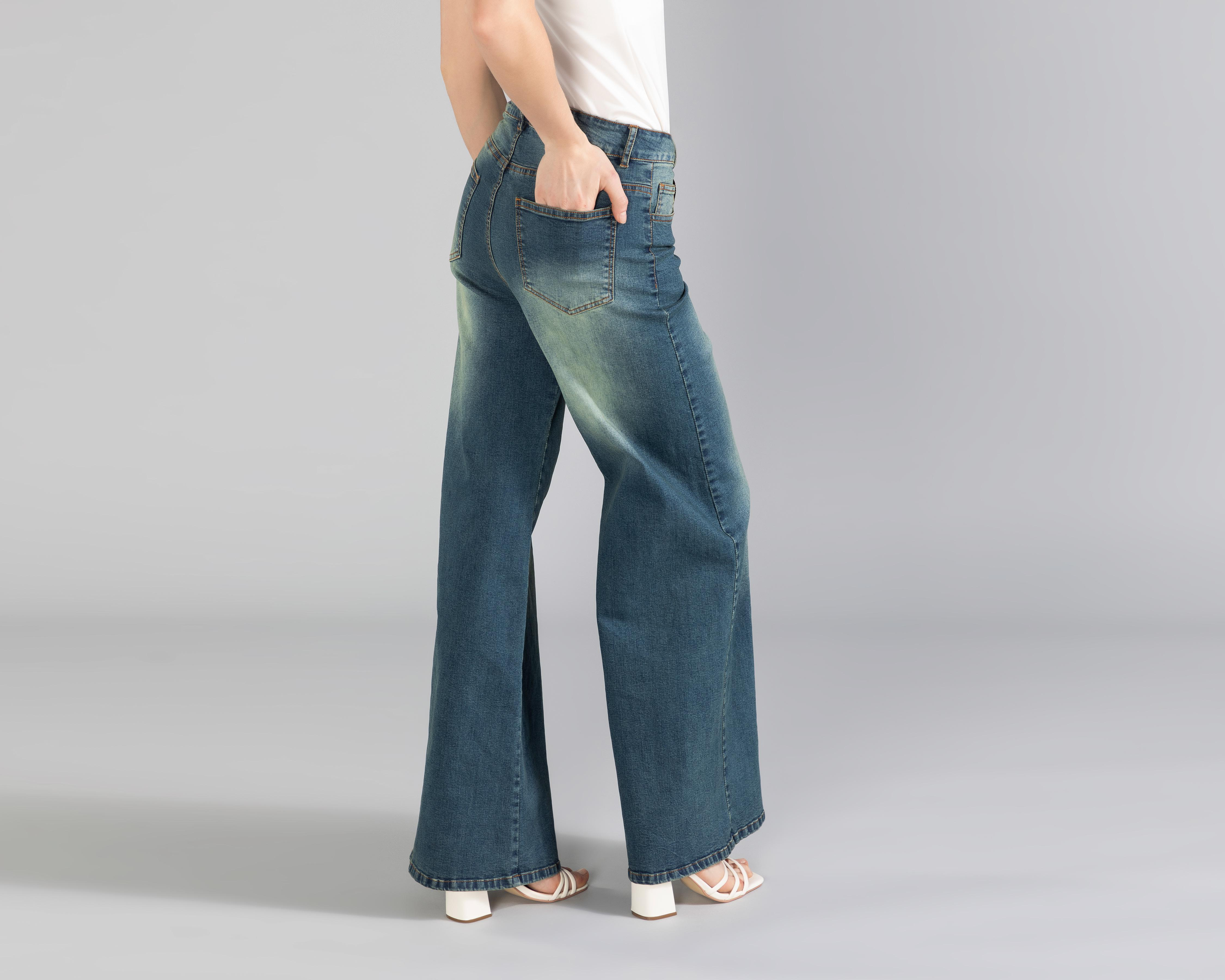 Foto 4 pulgar | Jeans Strona Acampanados para Mujer