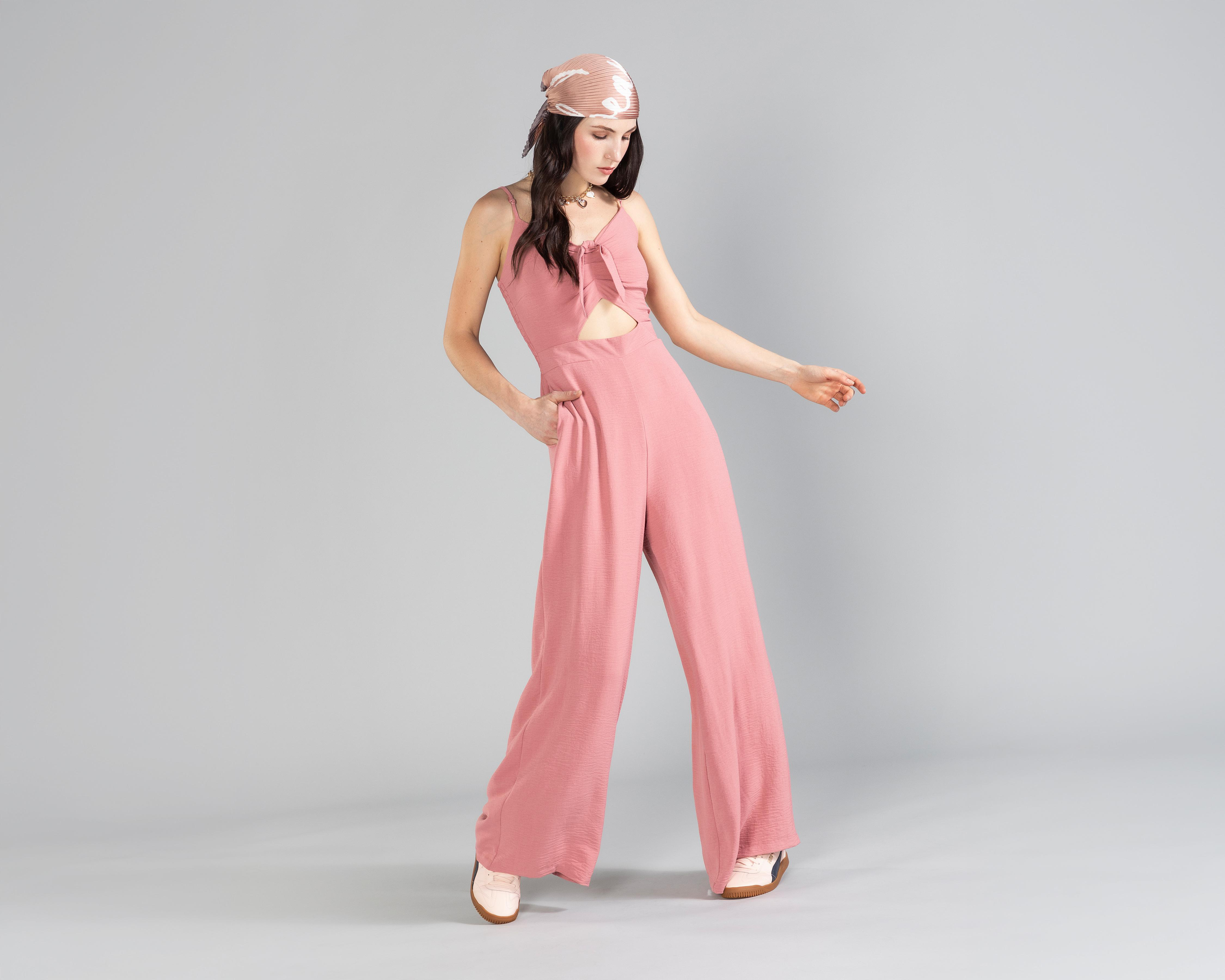 Foto 2 pulgar | Jumper Casual Strona Rosa con Elástico para Mujer