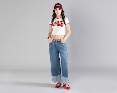 Foto 1 | Jeans Wide Leg Strona para Mujer