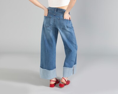 Foto 3 | Jeans Wide Leg Strona para Mujer