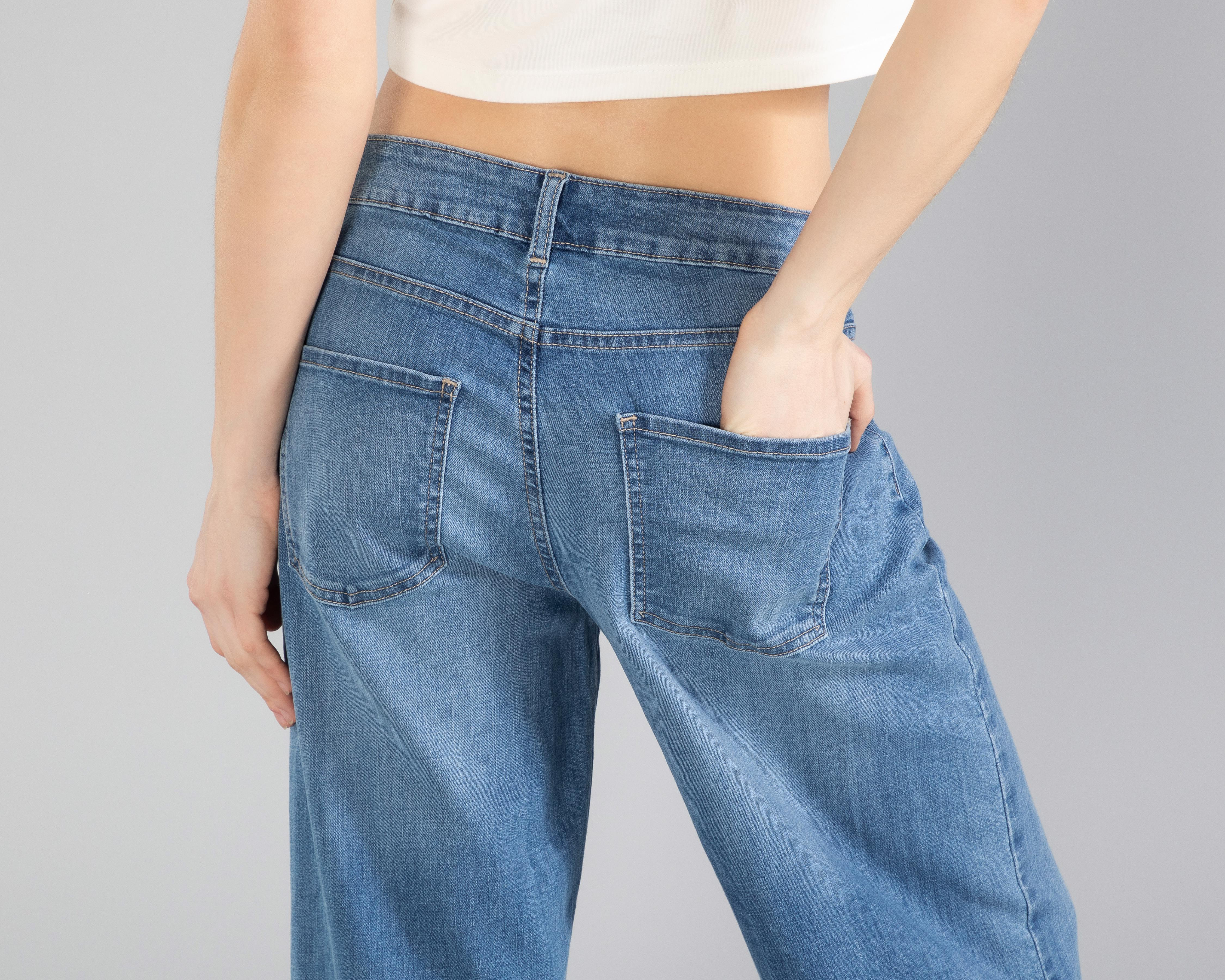 Foto 6 pulgar | Jeans Wide Leg Strona para Mujer