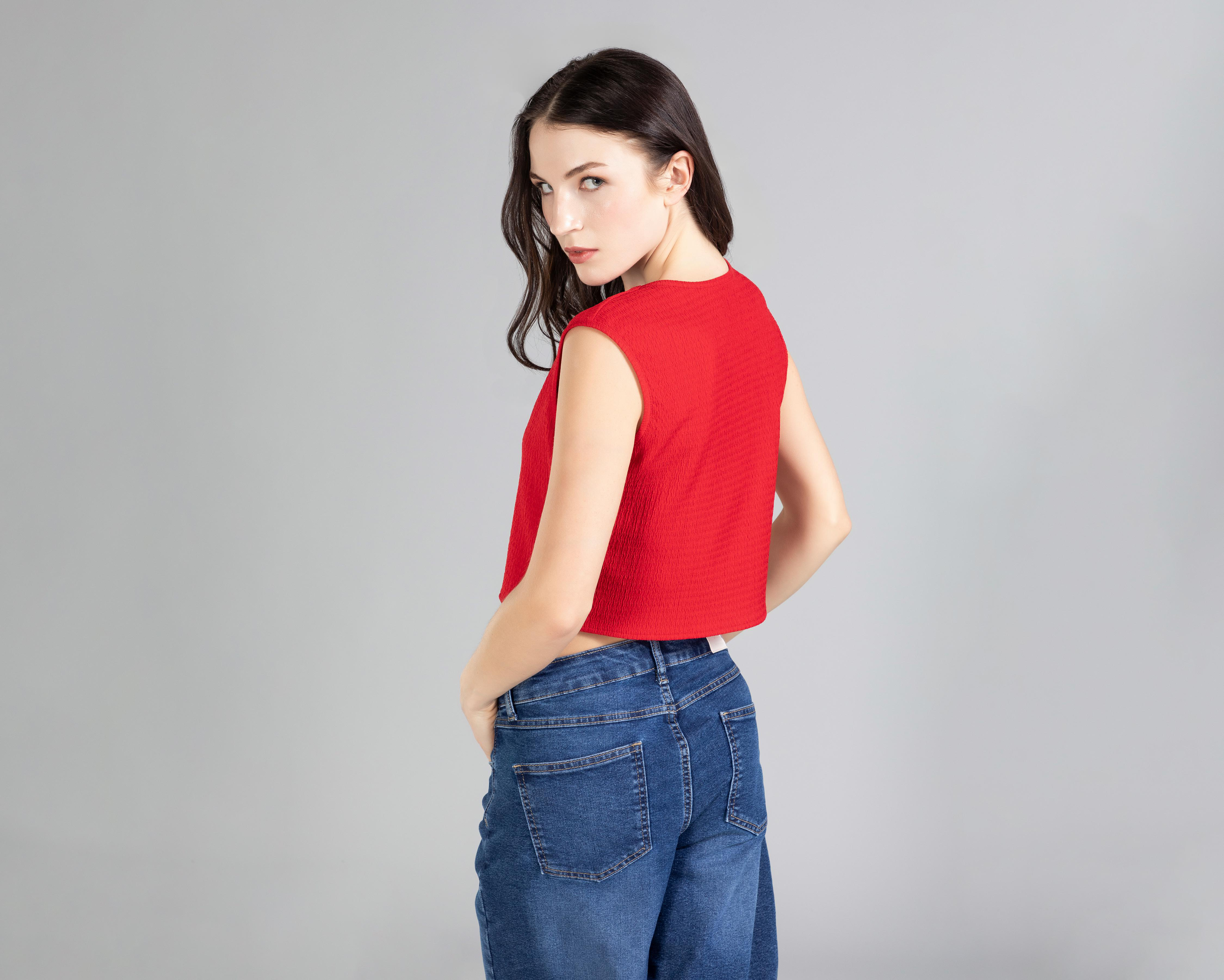 Foto 4 pulgar | Blusa Strona con Tirantes Frontales Juvenil
