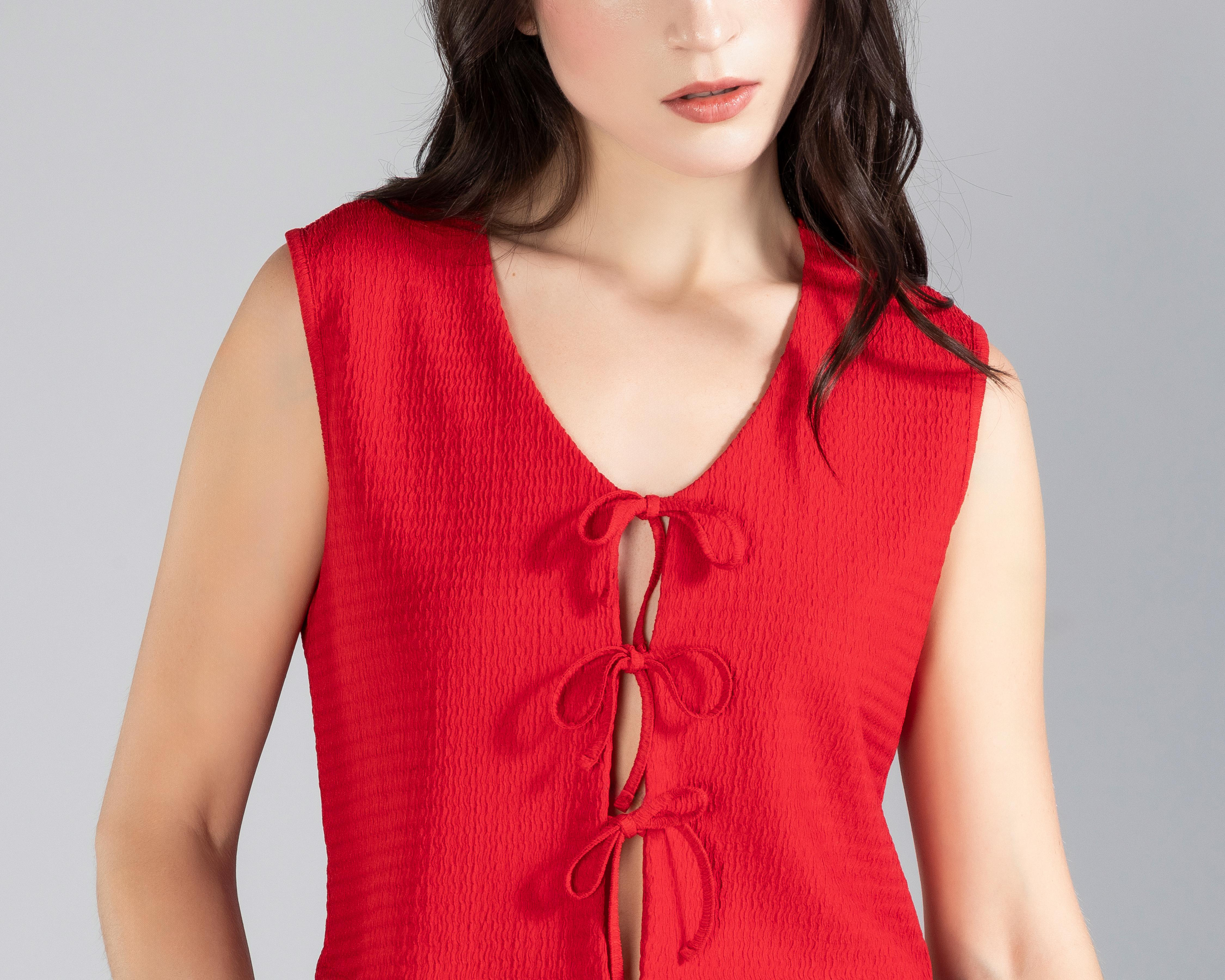 Foto 5 pulgar | Blusa Strona con Tirantes Frontales Juvenil