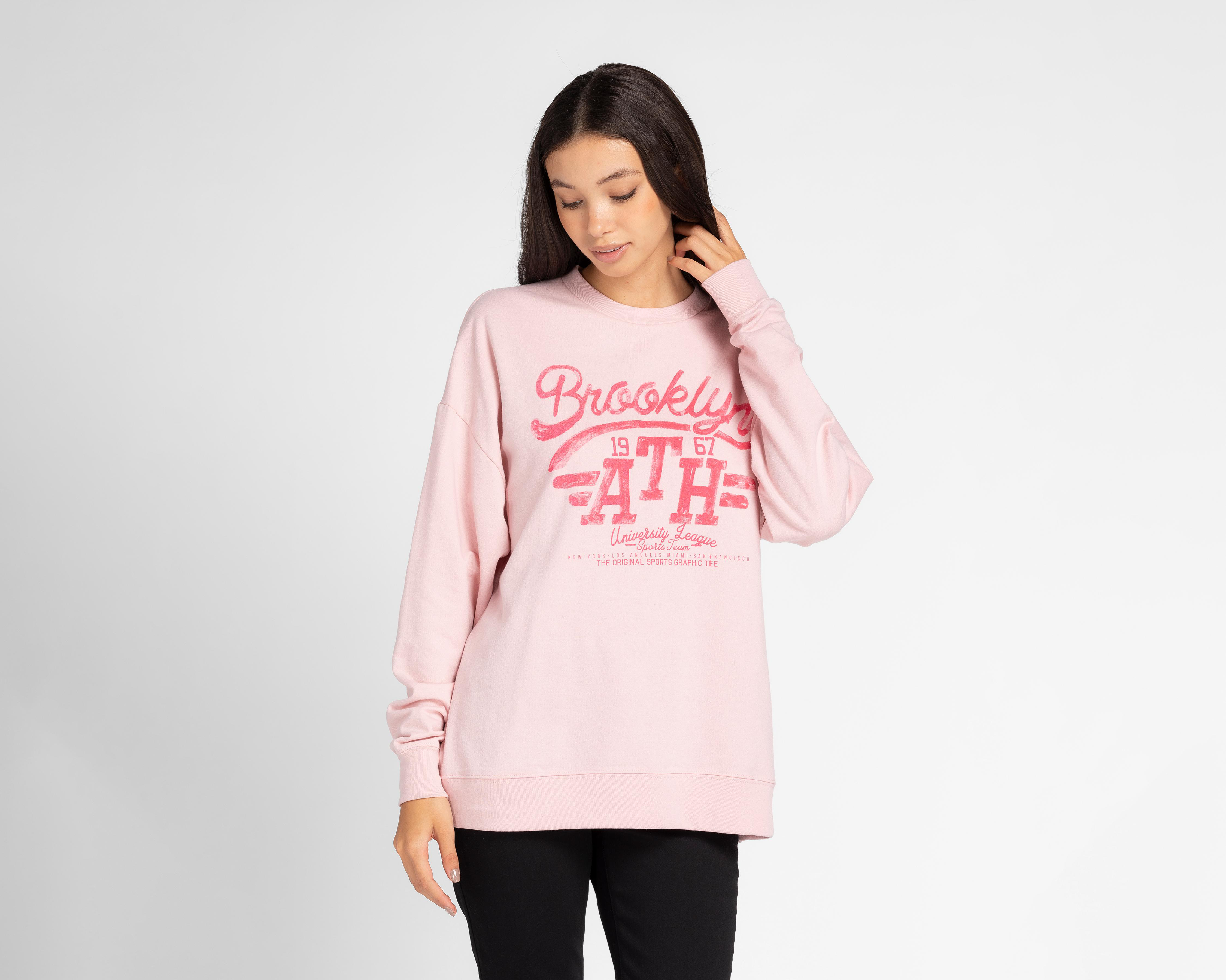 Sudadera Action Gear Estampada Rosa