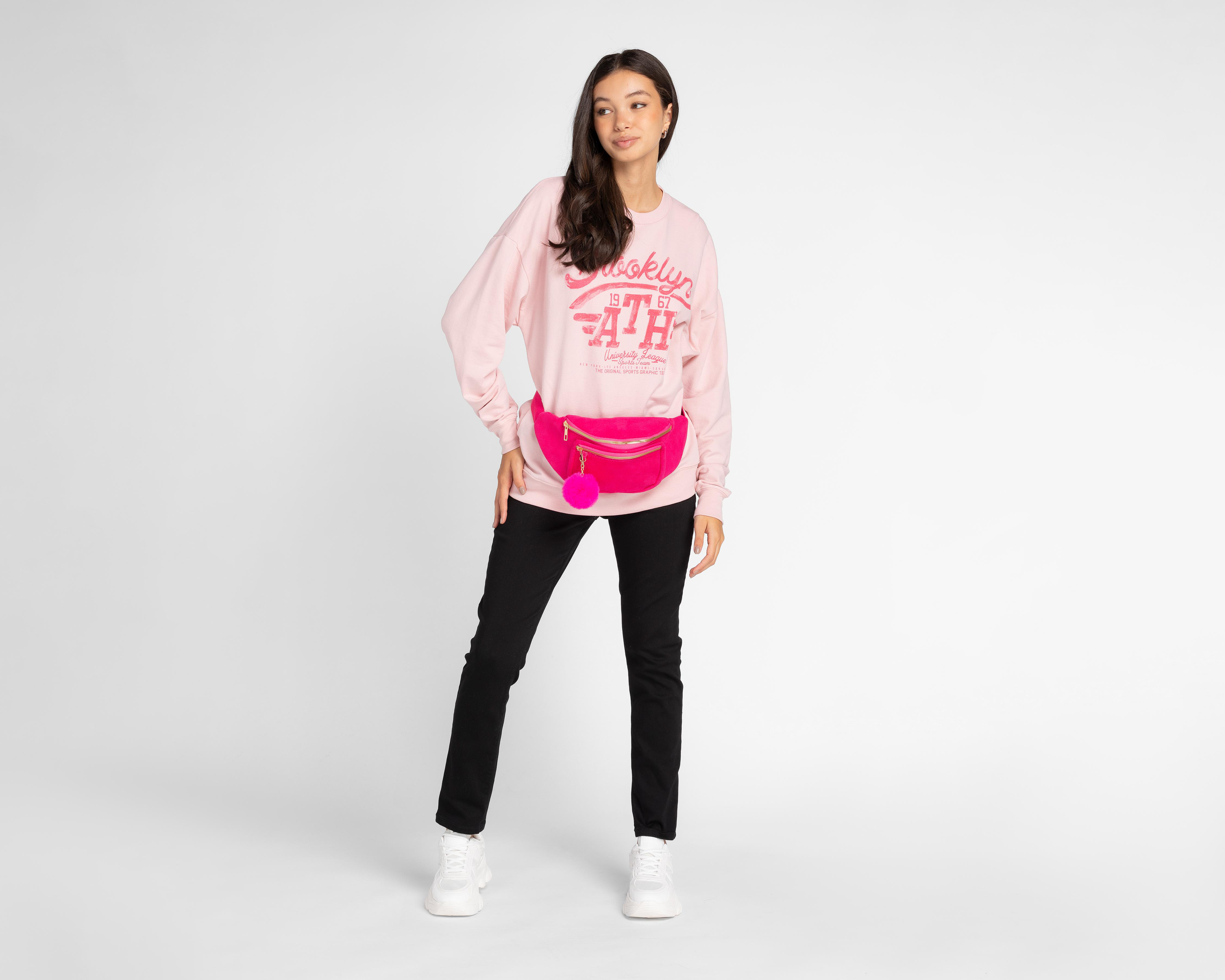 Foto 3 pulgar | Sudadera Action Gear Estampada Rosa