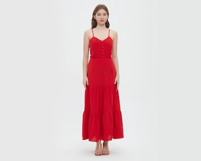 Foto 2 | Vestido Sahara Casual de Tirantes Rojo