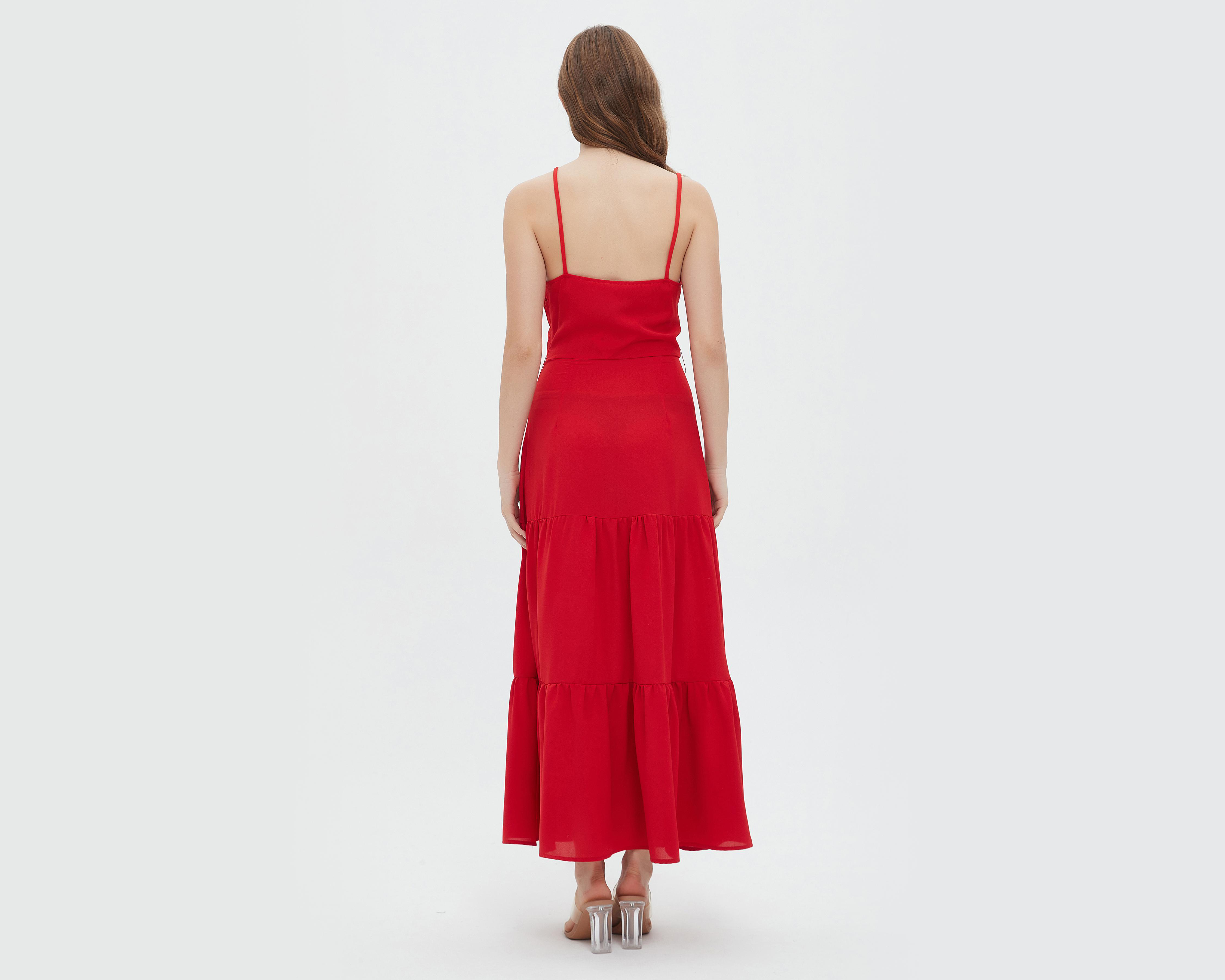 Foto 4 pulgar | Vestido Sahara Casual de Tirantes Rojo
