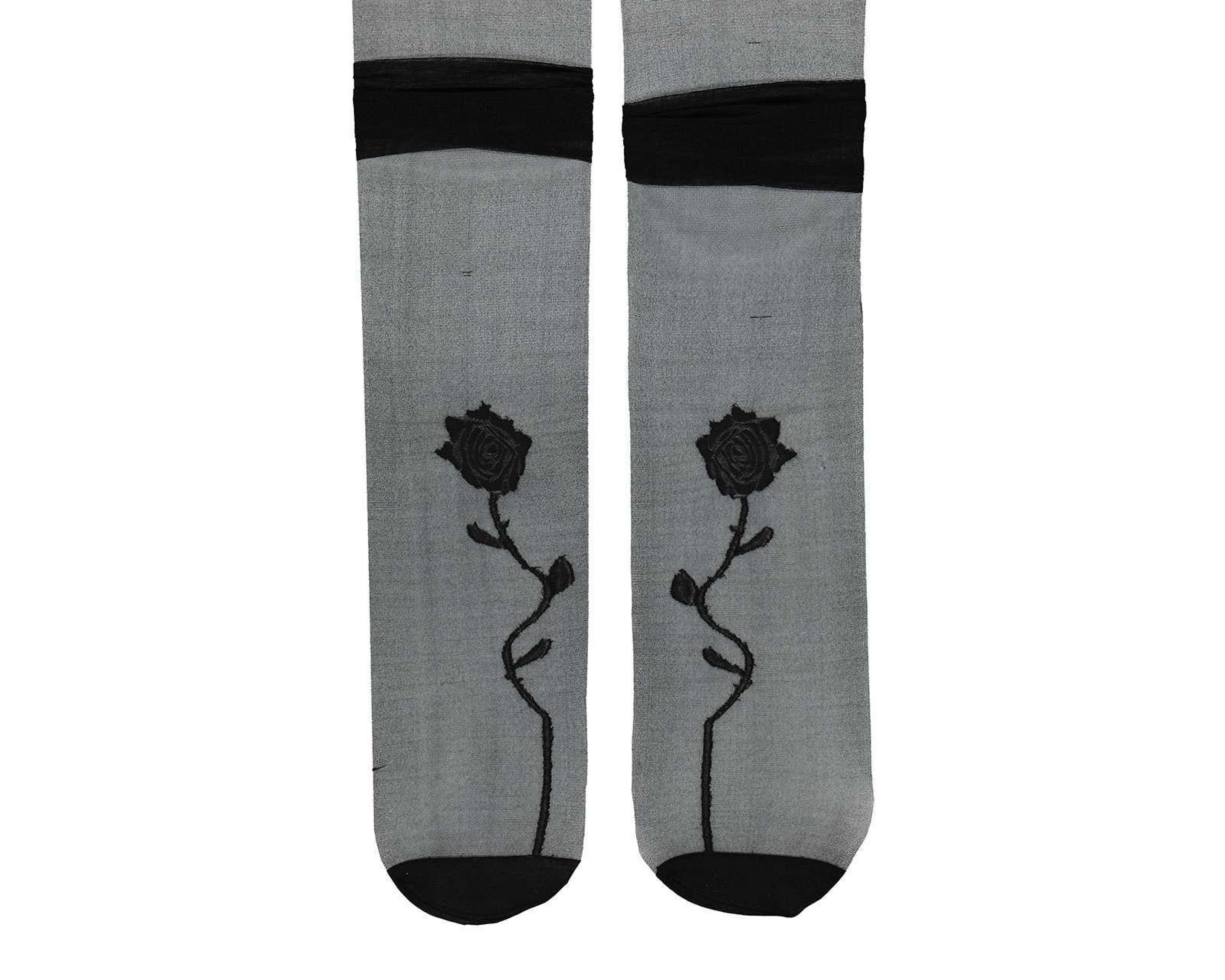 Foto 4 pulgar | Pantimedias Sex Appeal Negras con Estampado de Flores