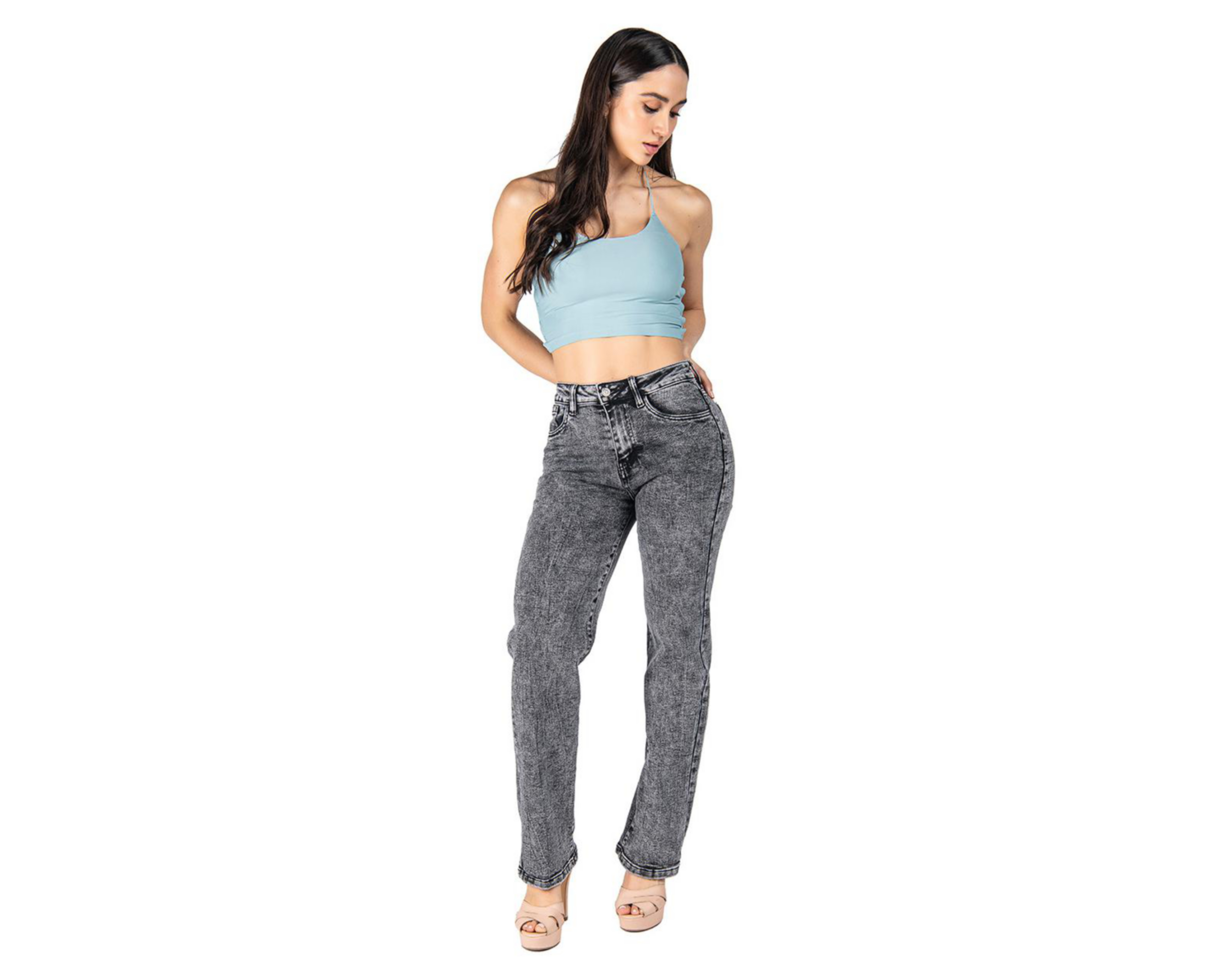 Foto 3 pulgar | Jeans Straight Most Look para Mujer