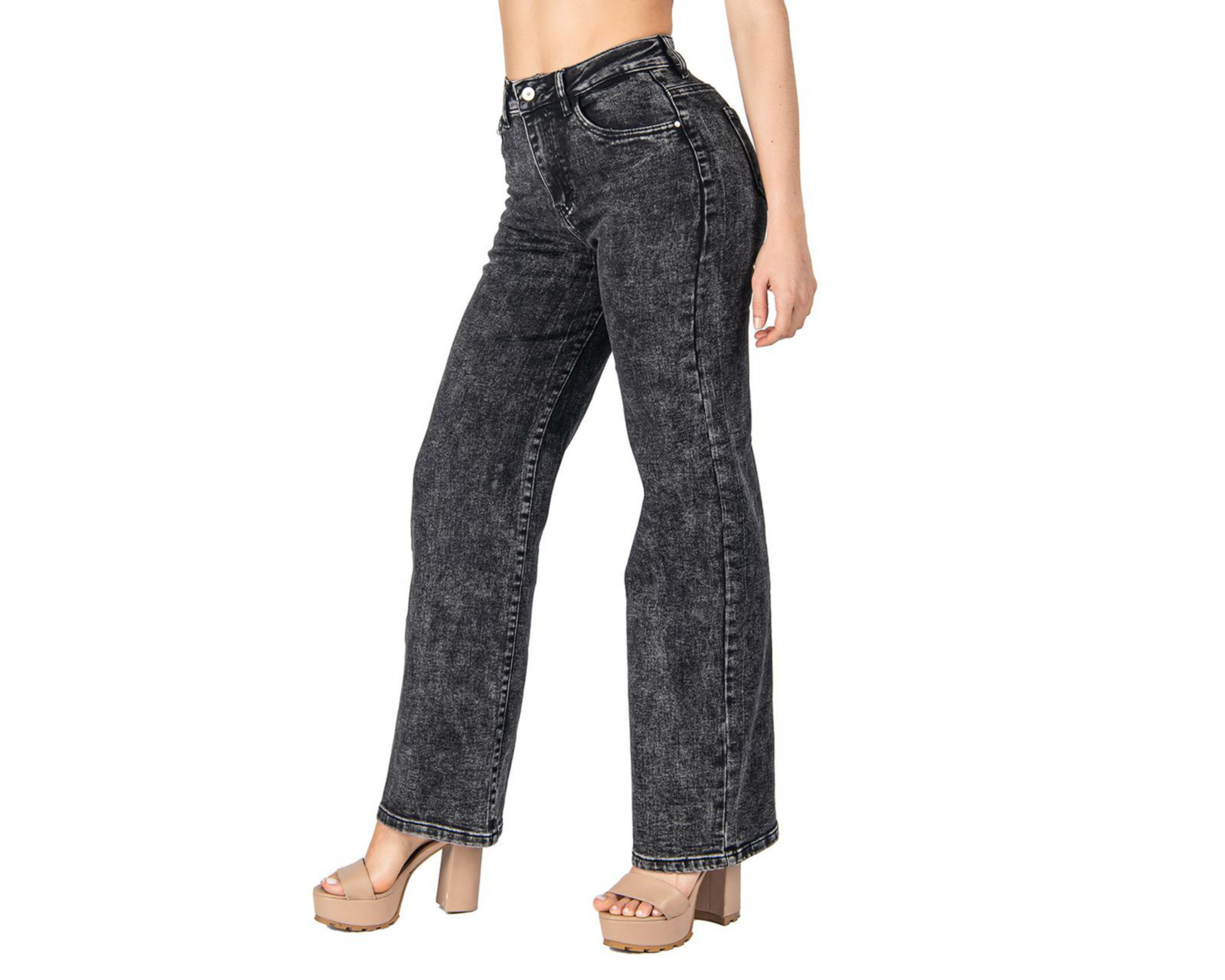 Foto 2 pulgar | Jeans Wide Leg Most Look para Mujer