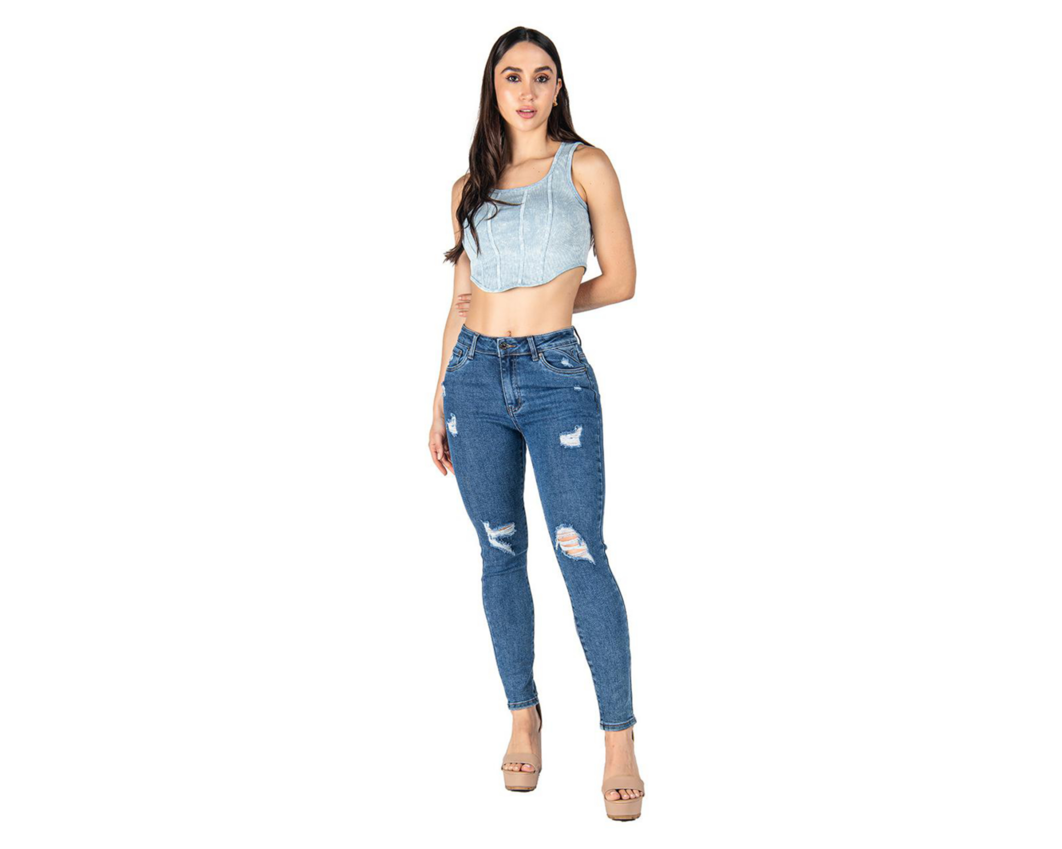 Foto 3 pulgar | Jeans Skinny Most Look para Mujer