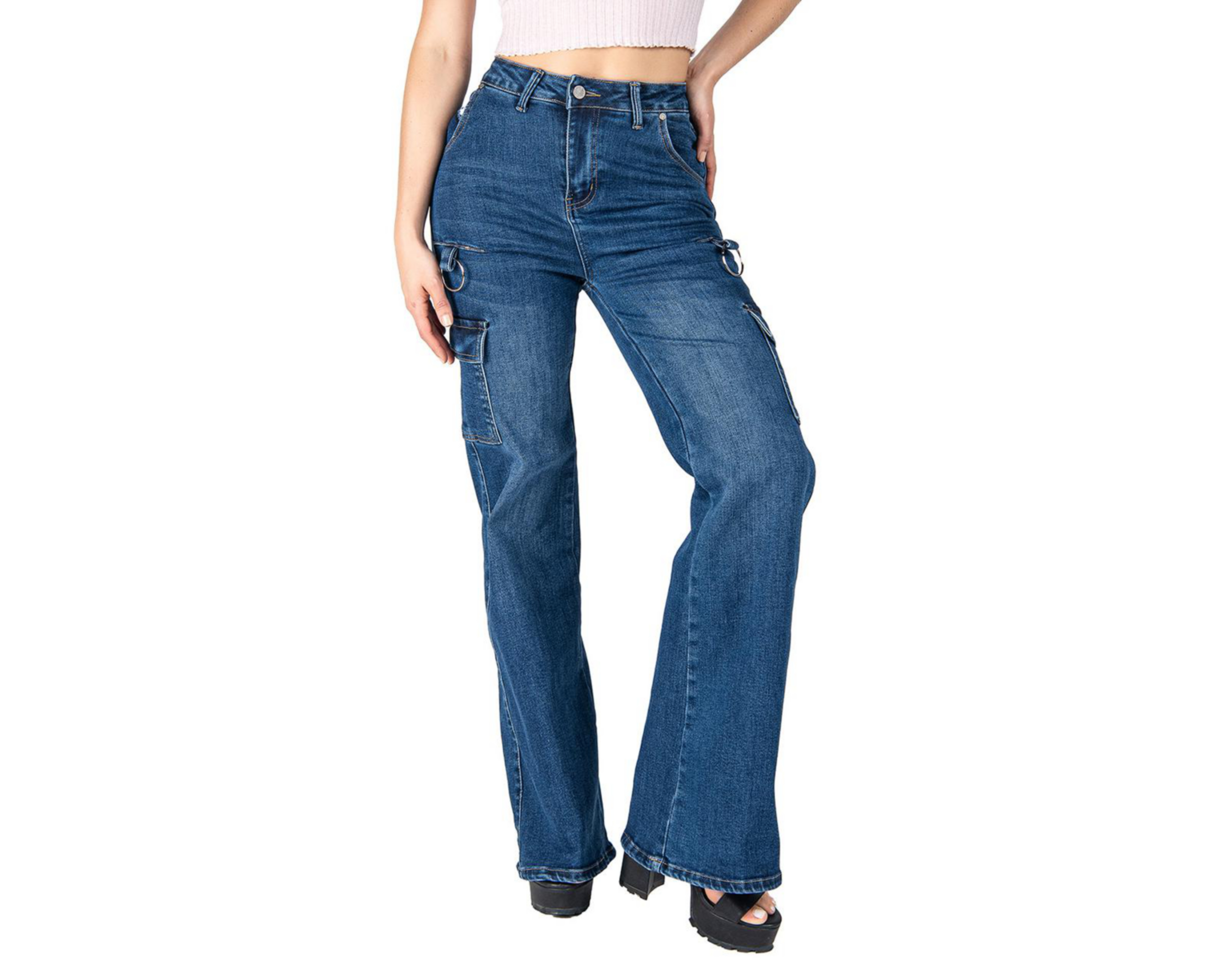Foto 2 pulgar | Jeans Wide Leg Most Look para Mujer