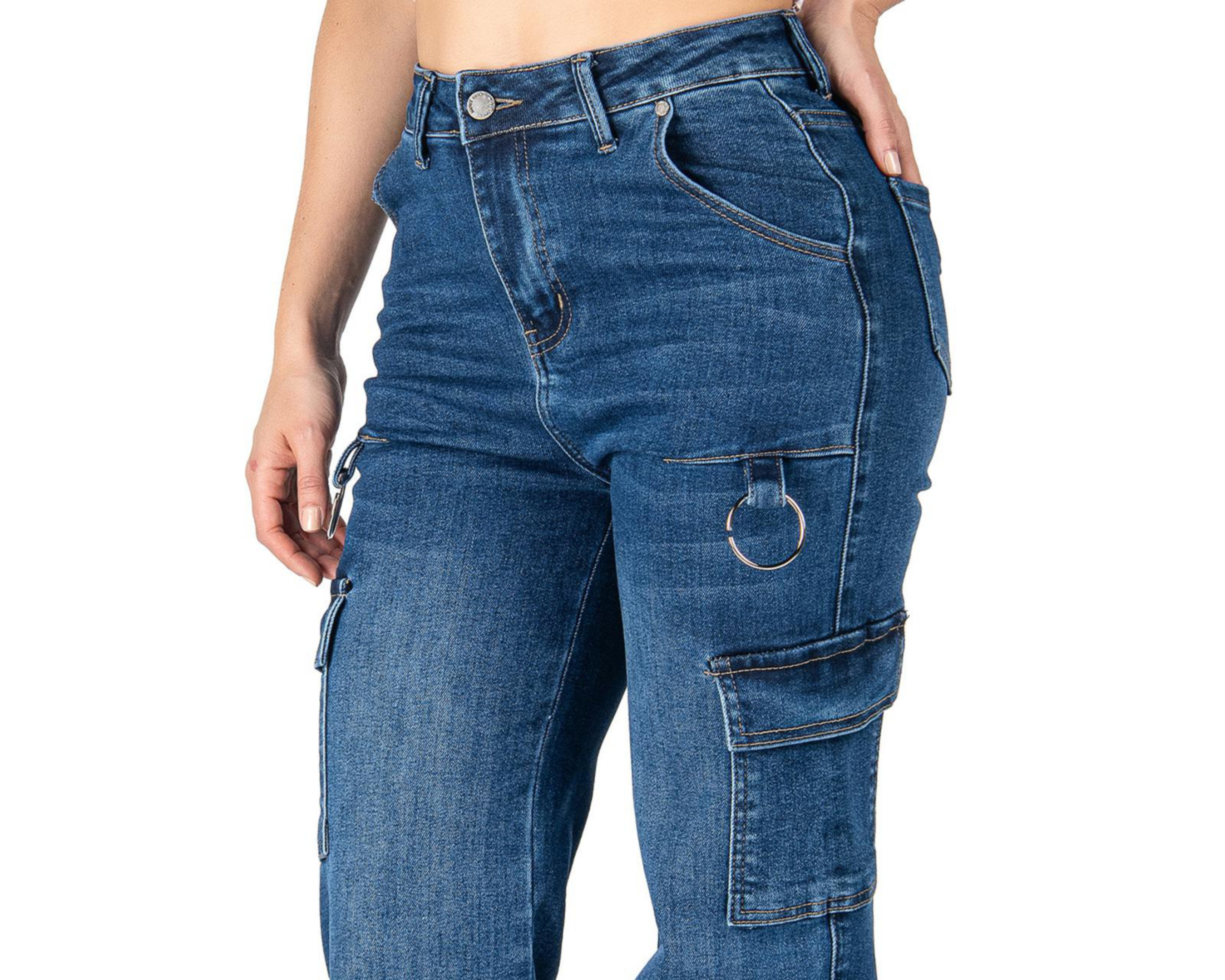 Foto 5 pulgar | Jeans Wide Leg Most Look para Mujer
