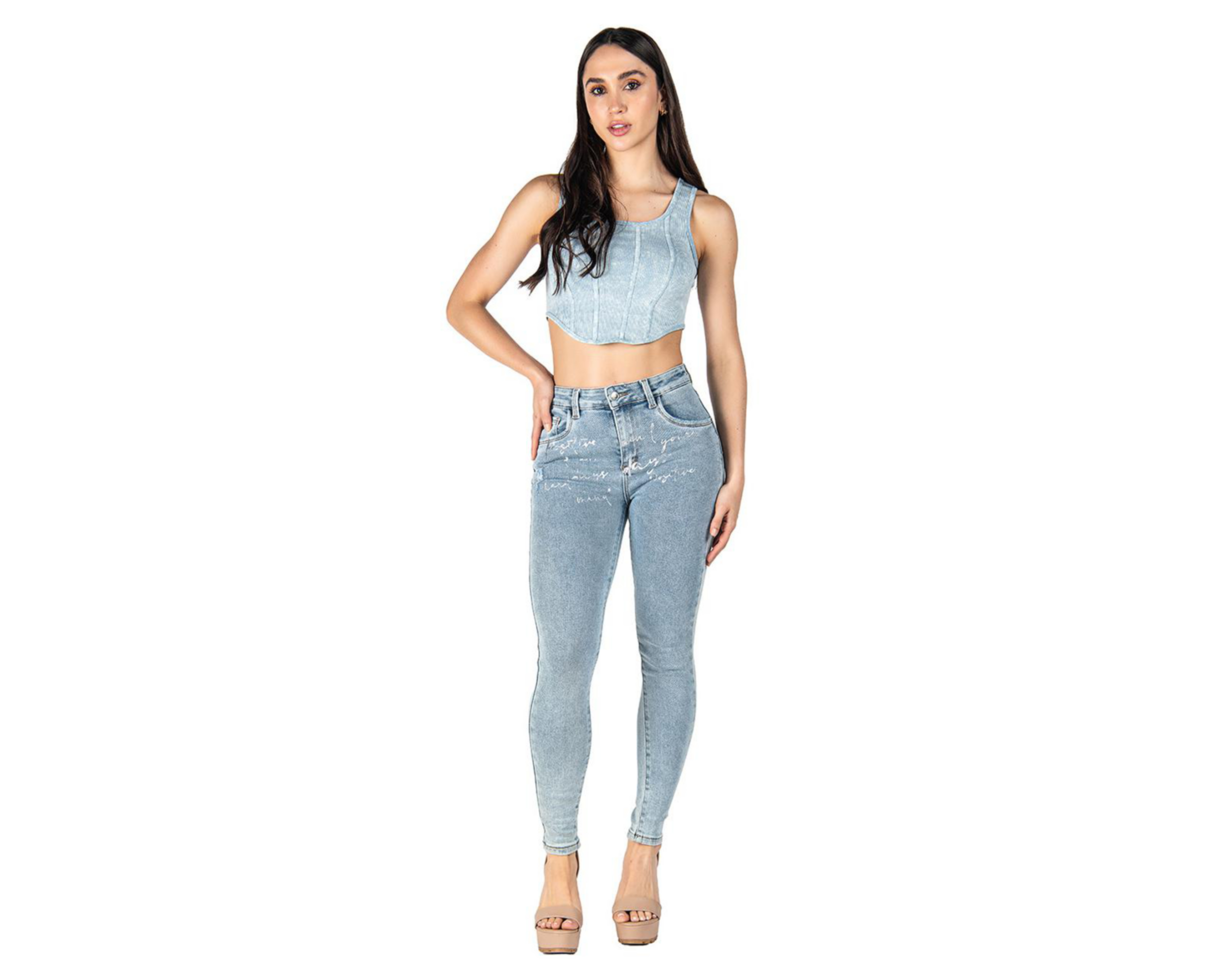 Foto 3 pulgar | Jeans Skinny Most Look para Mujer