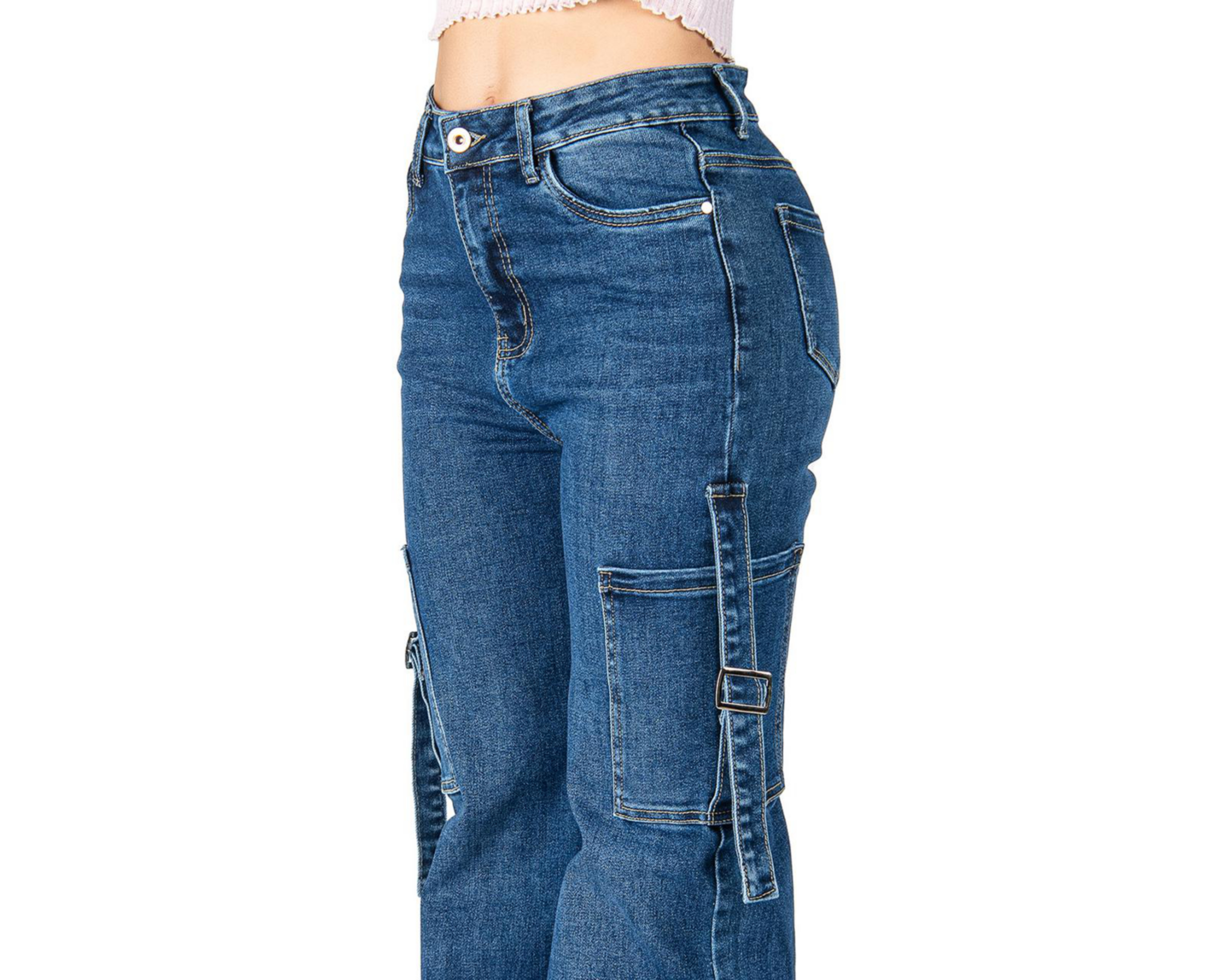 Foto 5 pulgar | Jeans Wide Leg Most Look para Mujer