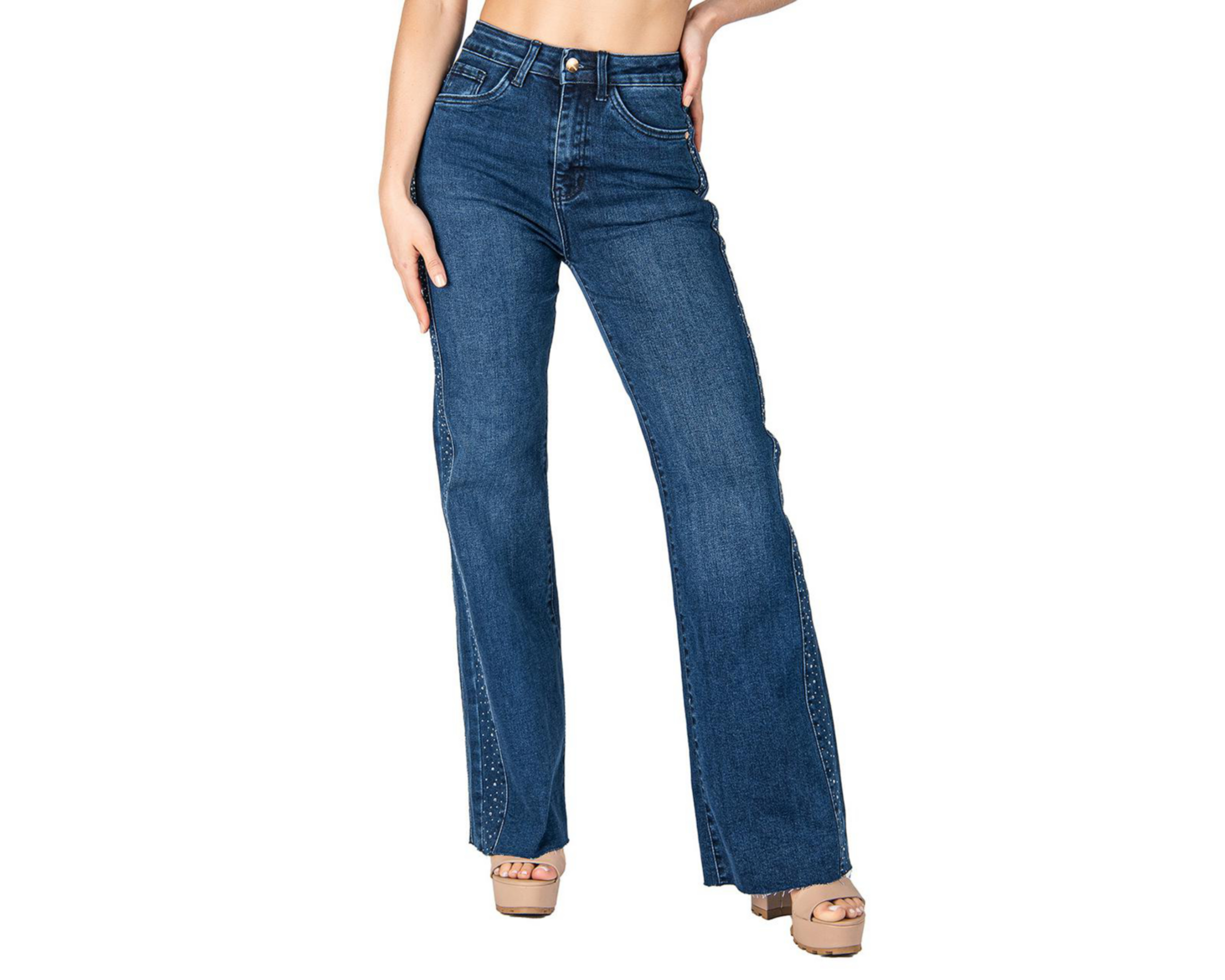 Foto 2 pulgar | Jeans Wide Leg Most Look para Mujer
