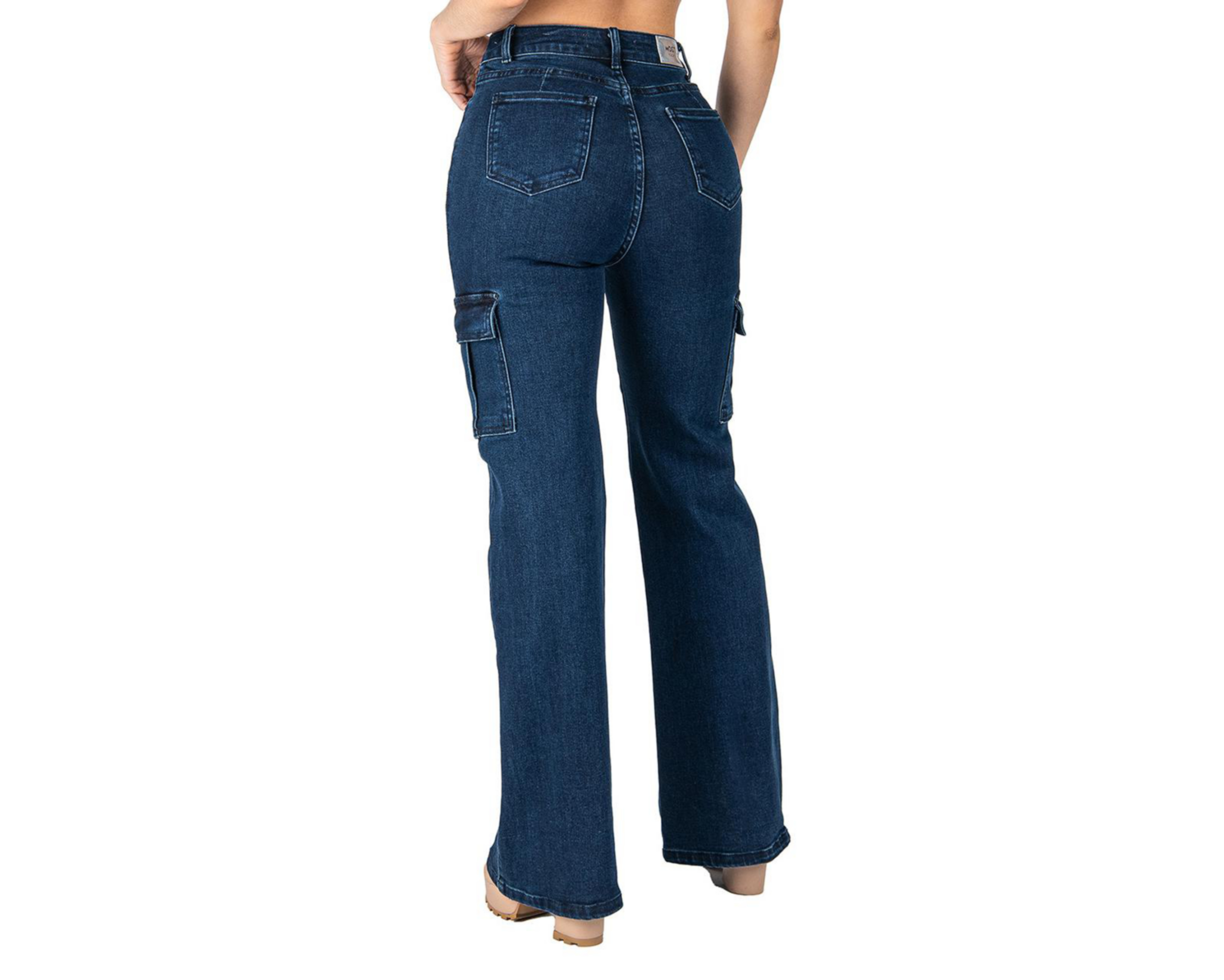 Foto 3 | Jeans Wide Leg Cargo Most Look para Mujer