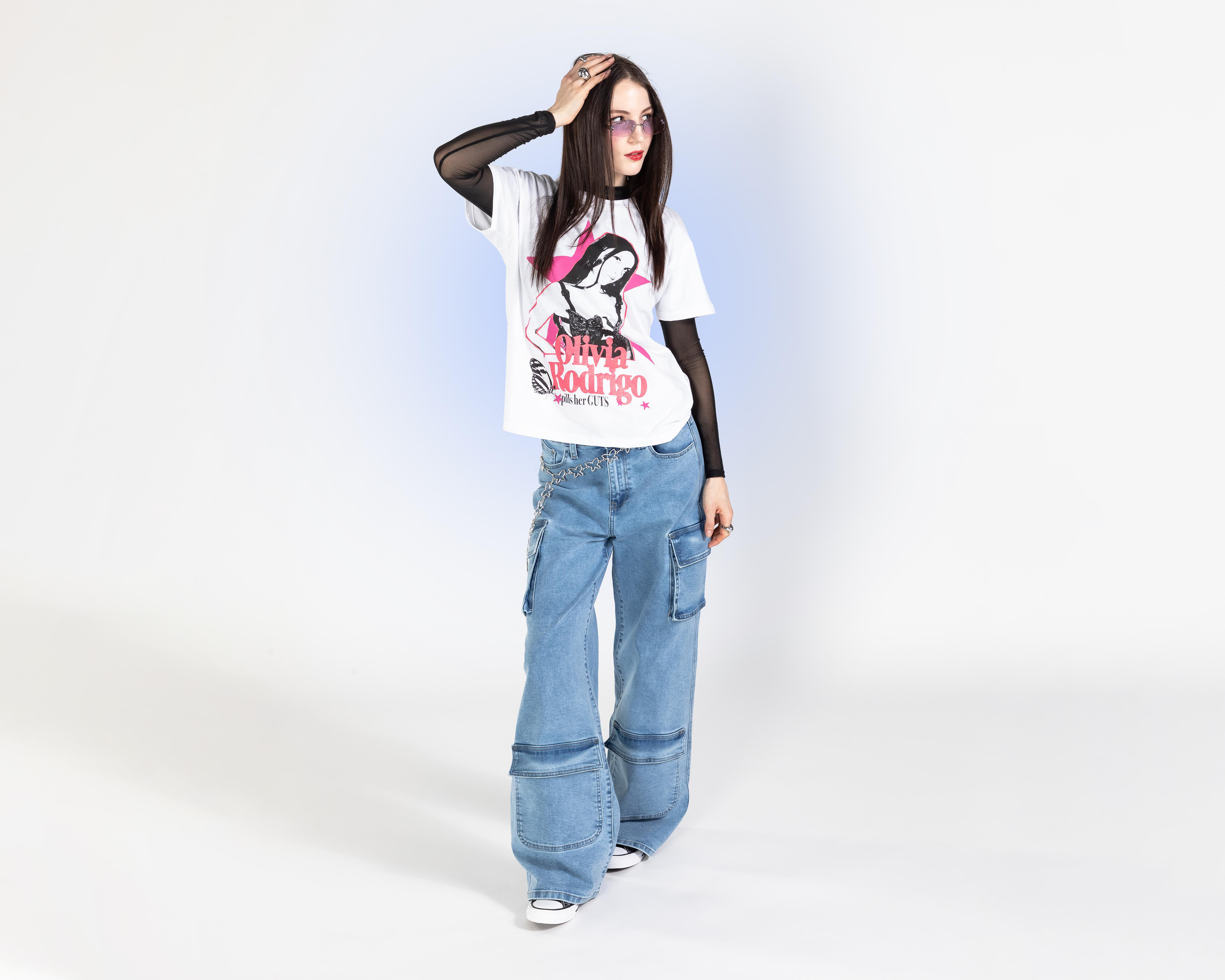 Foto 2 pulgar | Jeans Wide Leg Strona para Mujer