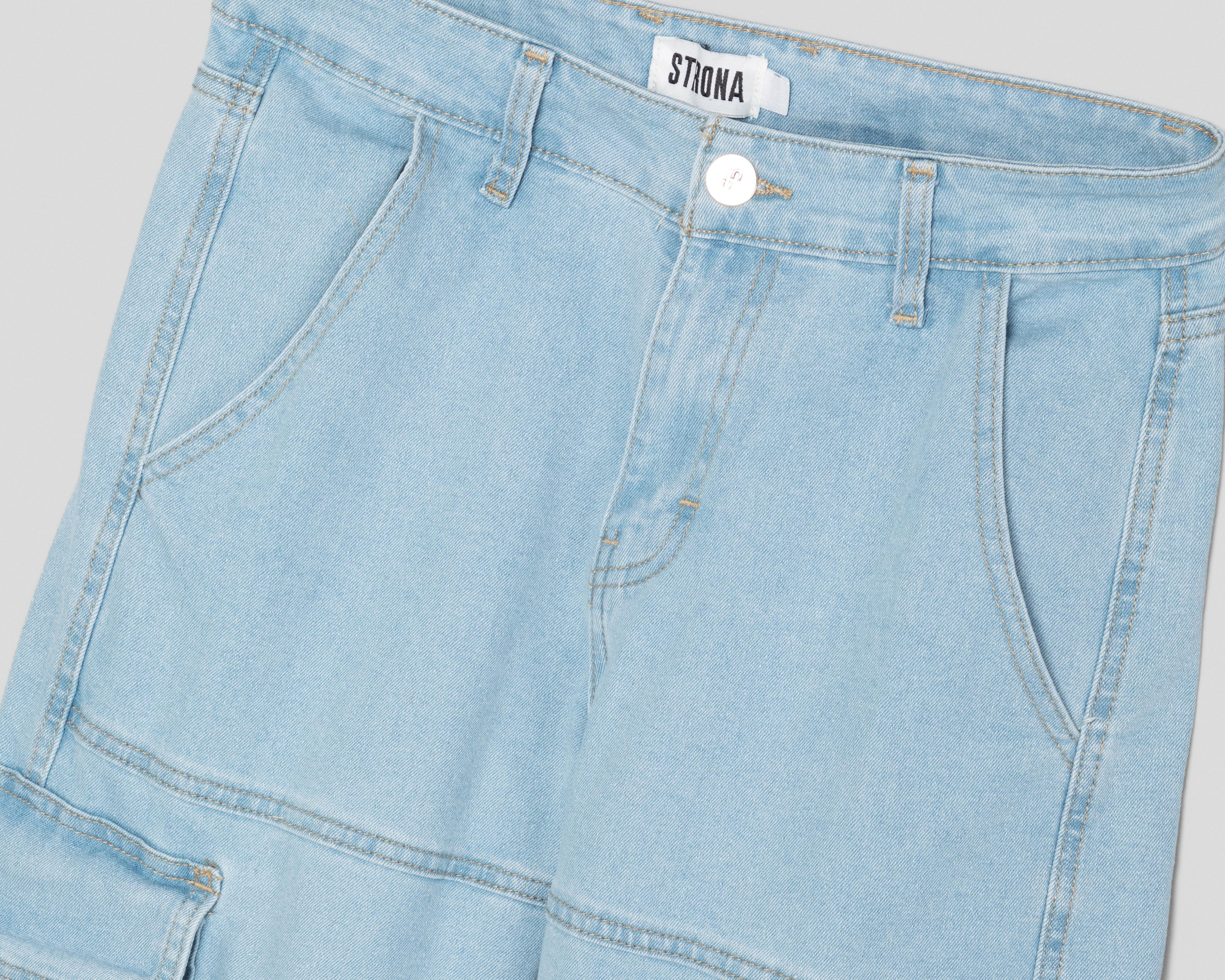 Foto 4 pulgar | Jeans Wide Leg Strona para Mujer