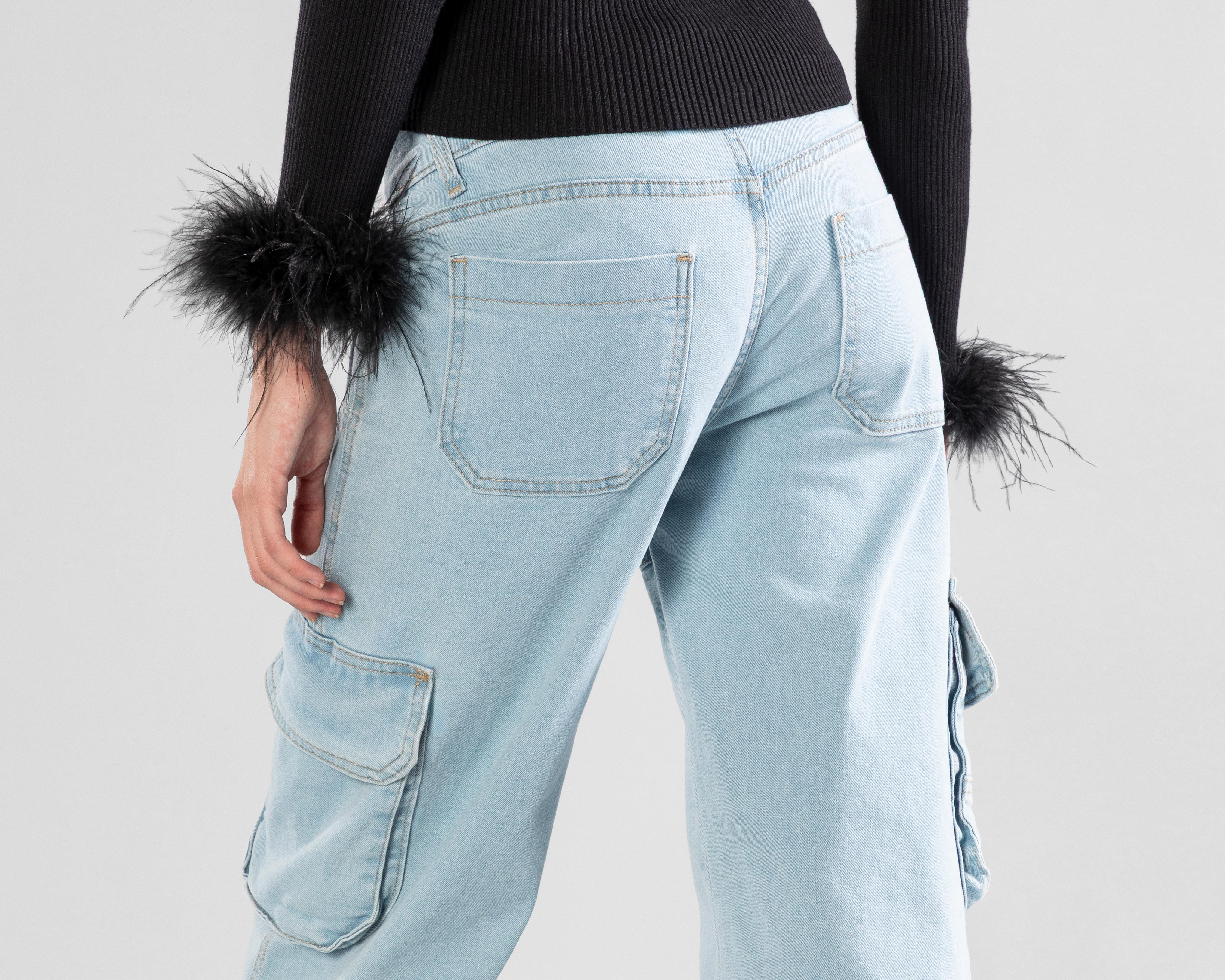 Foto 6 pulgar | Jeans Wide Leg Strona para Mujer