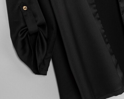 Foto 3 | Blusa Sahara Manga Larga Negra