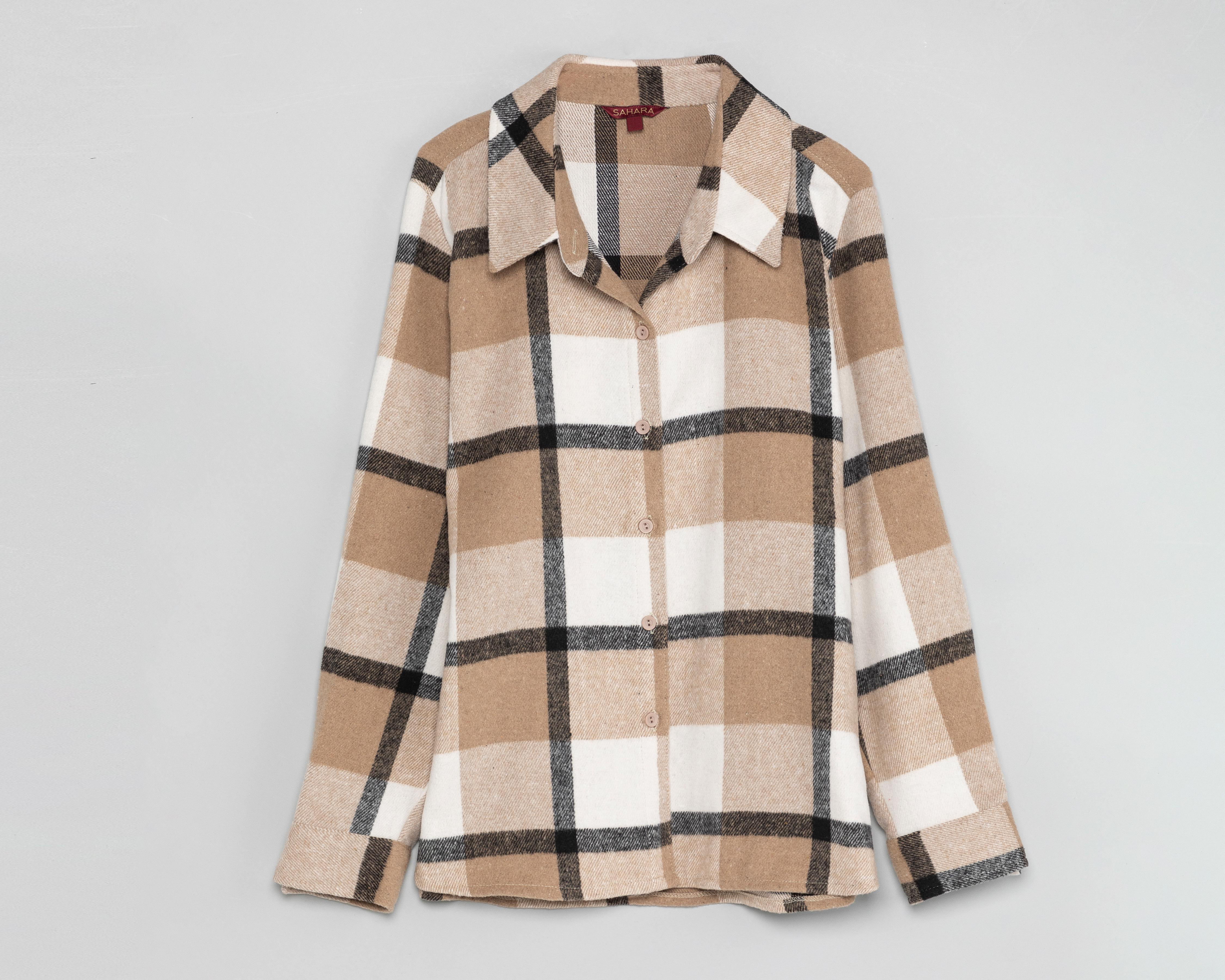 Camisa Sahara Manga Larga a Cuadros