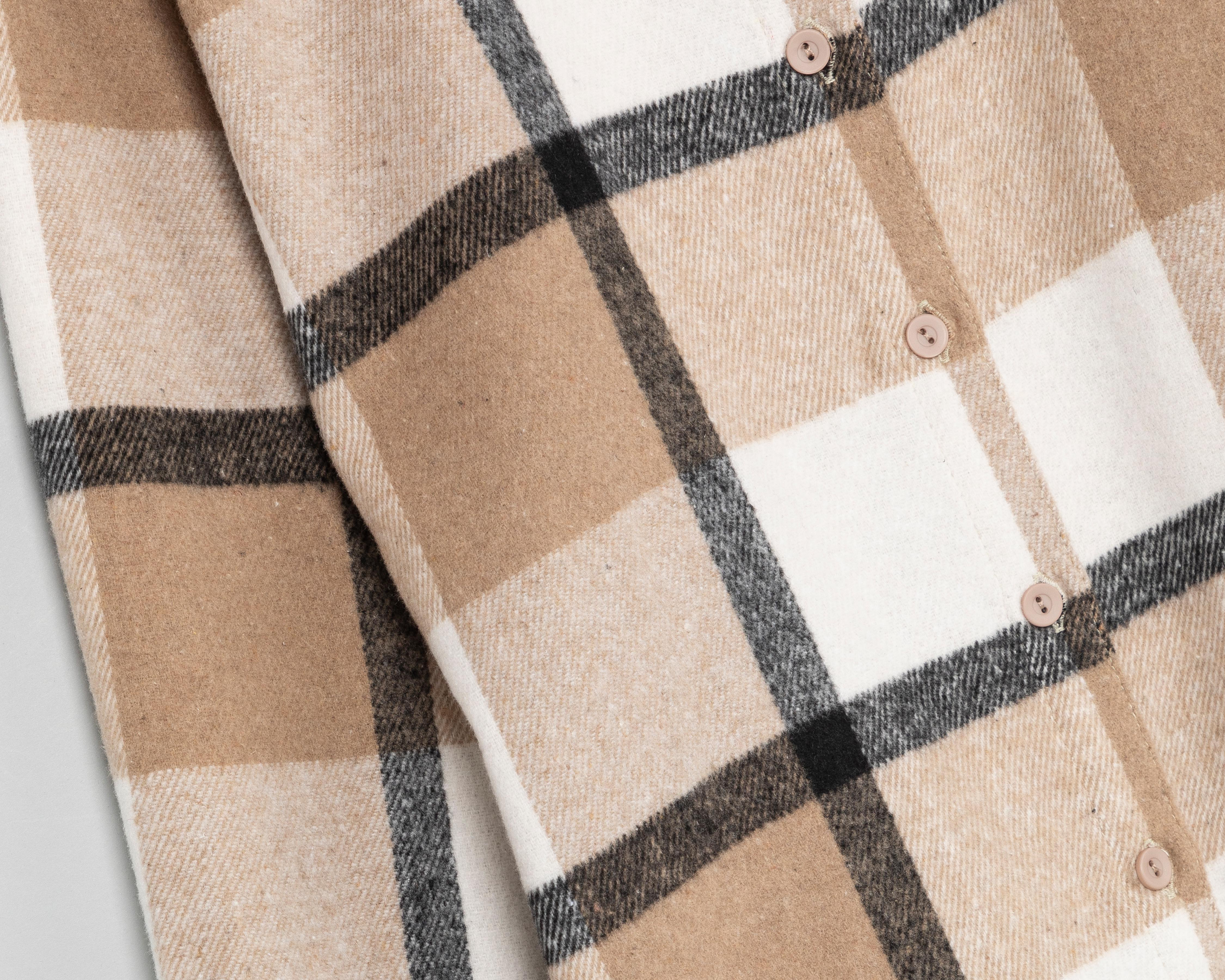 Foto 4 | Camisa Sahara Manga Larga a Cuadros