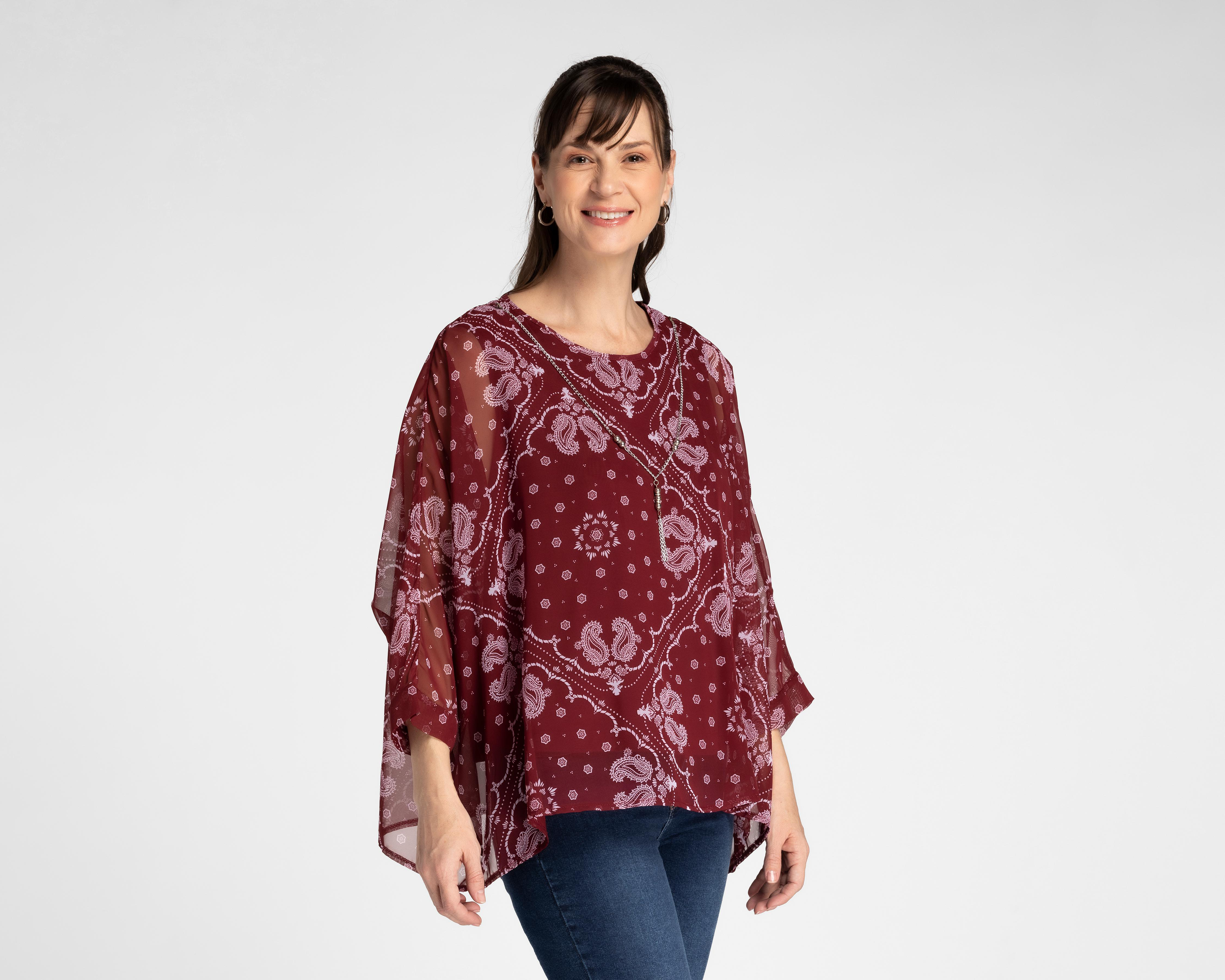 Blusa Sahara Manga Larga Estampada