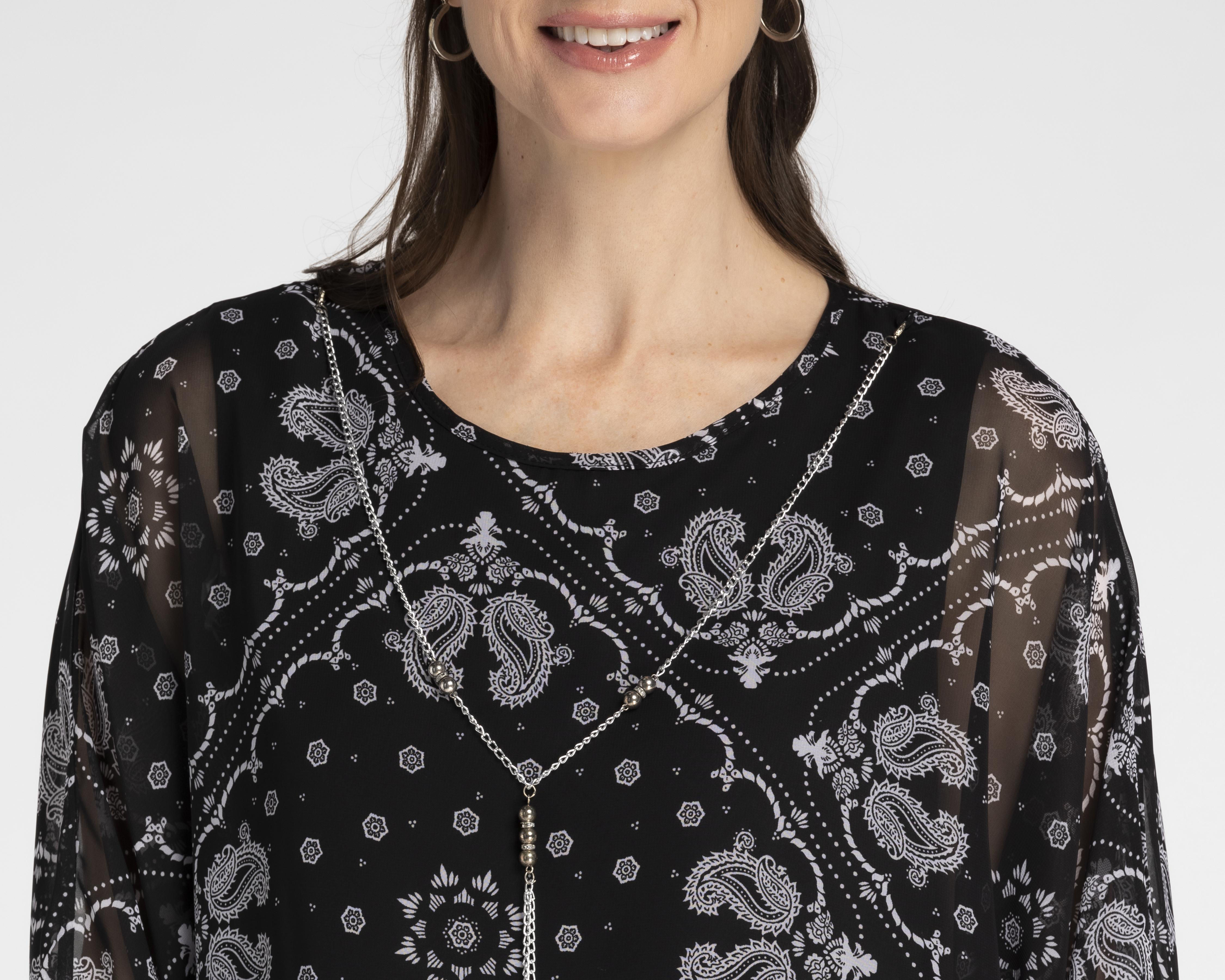 Foto 4 | Blusa Sahara Manga Larga Estampada