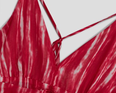 Foto 3 | Vestido Sahara Casual Rojo Tie Dye Escote Halter