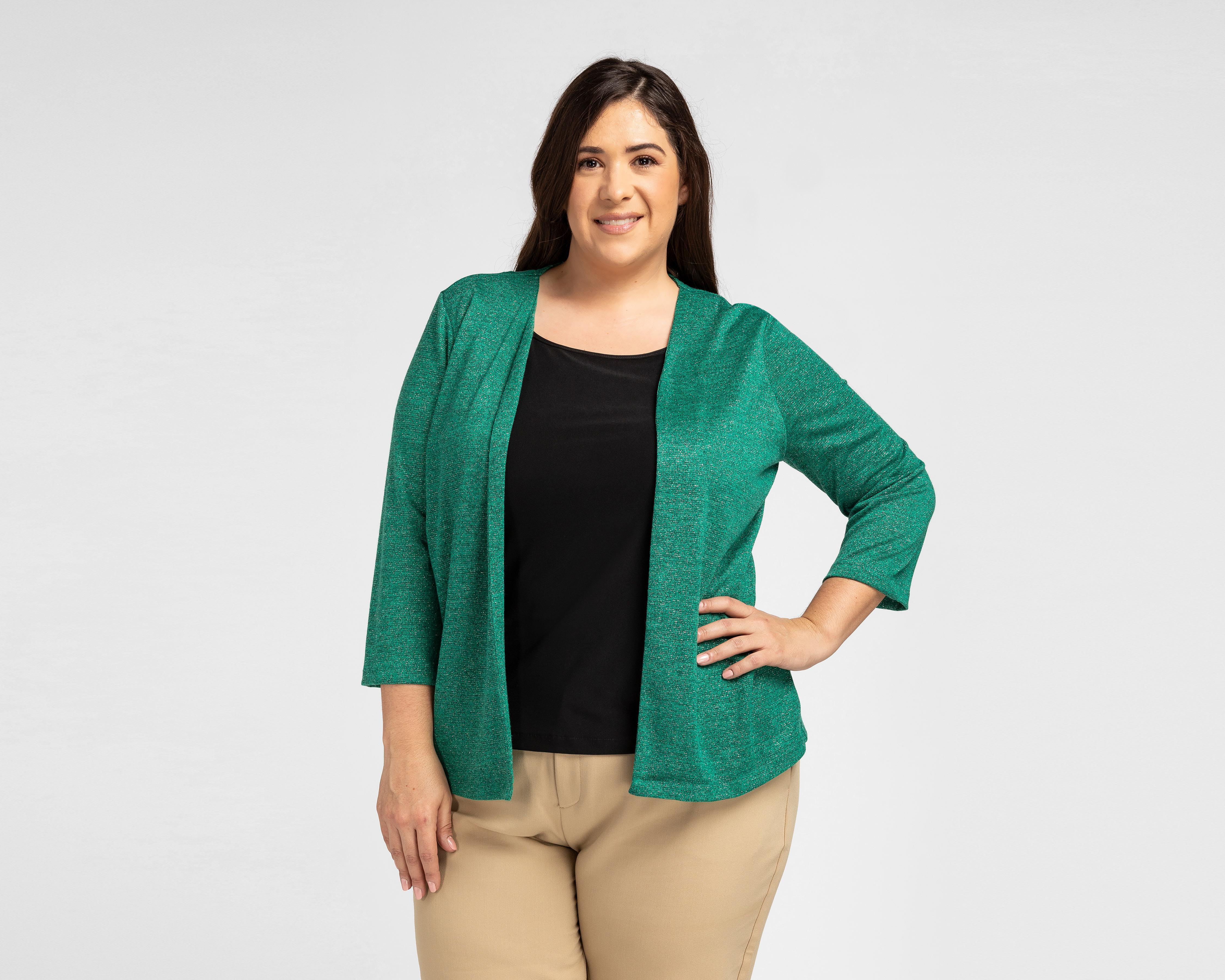 Blusa Sahara Manga 3/4 Verde