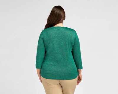 Foto 3 | Blusa Sahara Manga 3/4 Verde